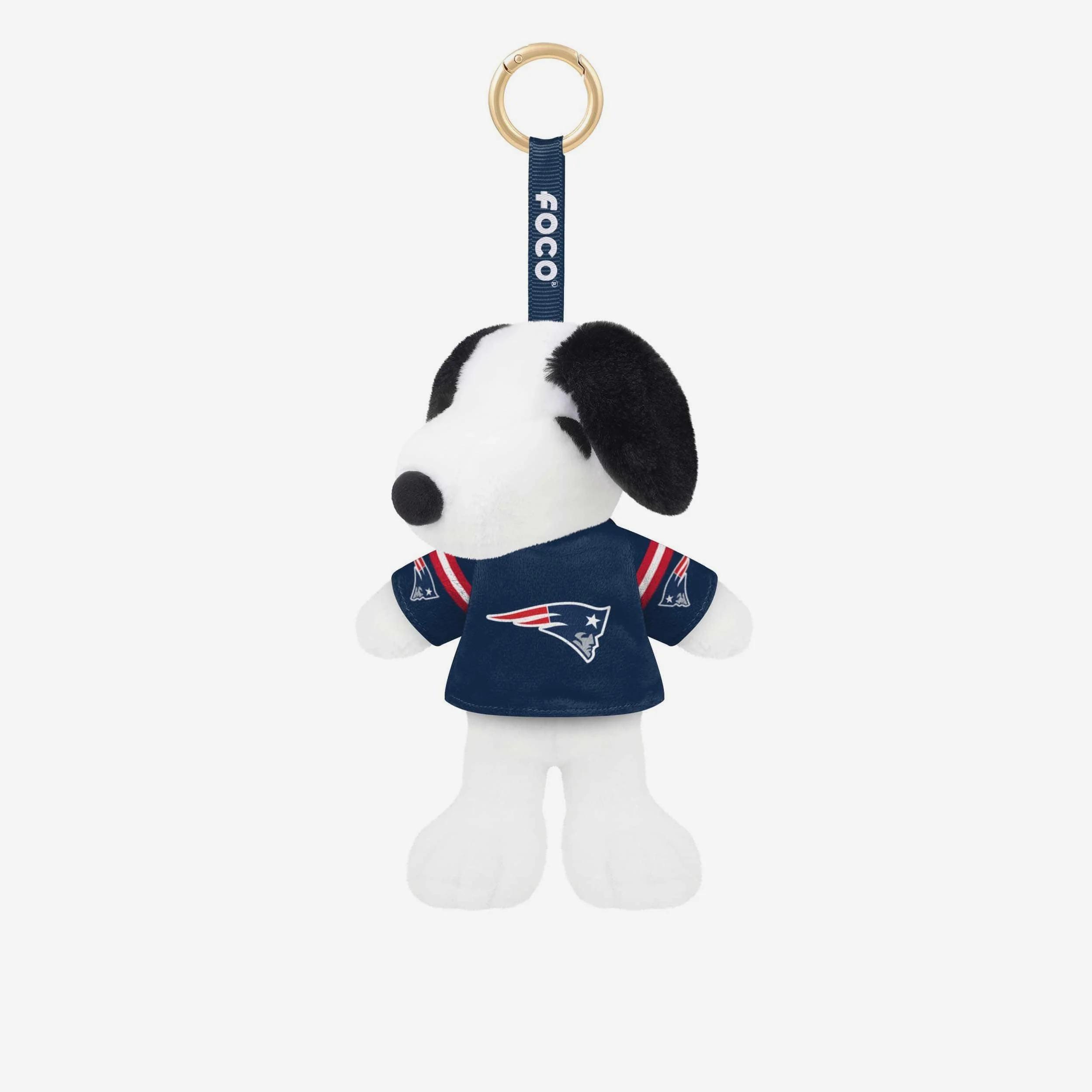 New England Patriots Plush Snoopy Peanuts Bag Charm Keychain