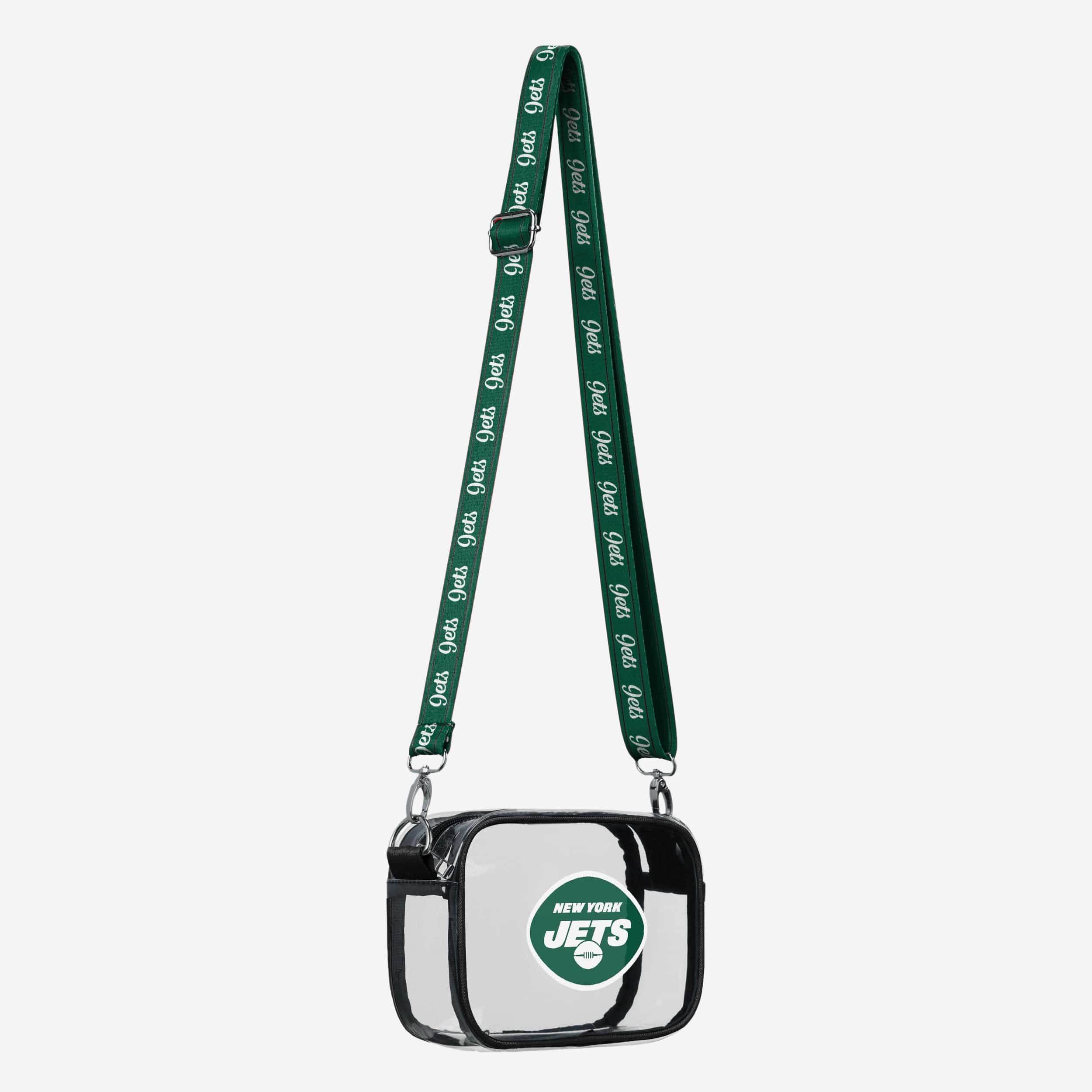 New York Jets Team Stripe Clear Crossbody Bag 2 New York Jets Team Stripe Clear Crossbody Bag