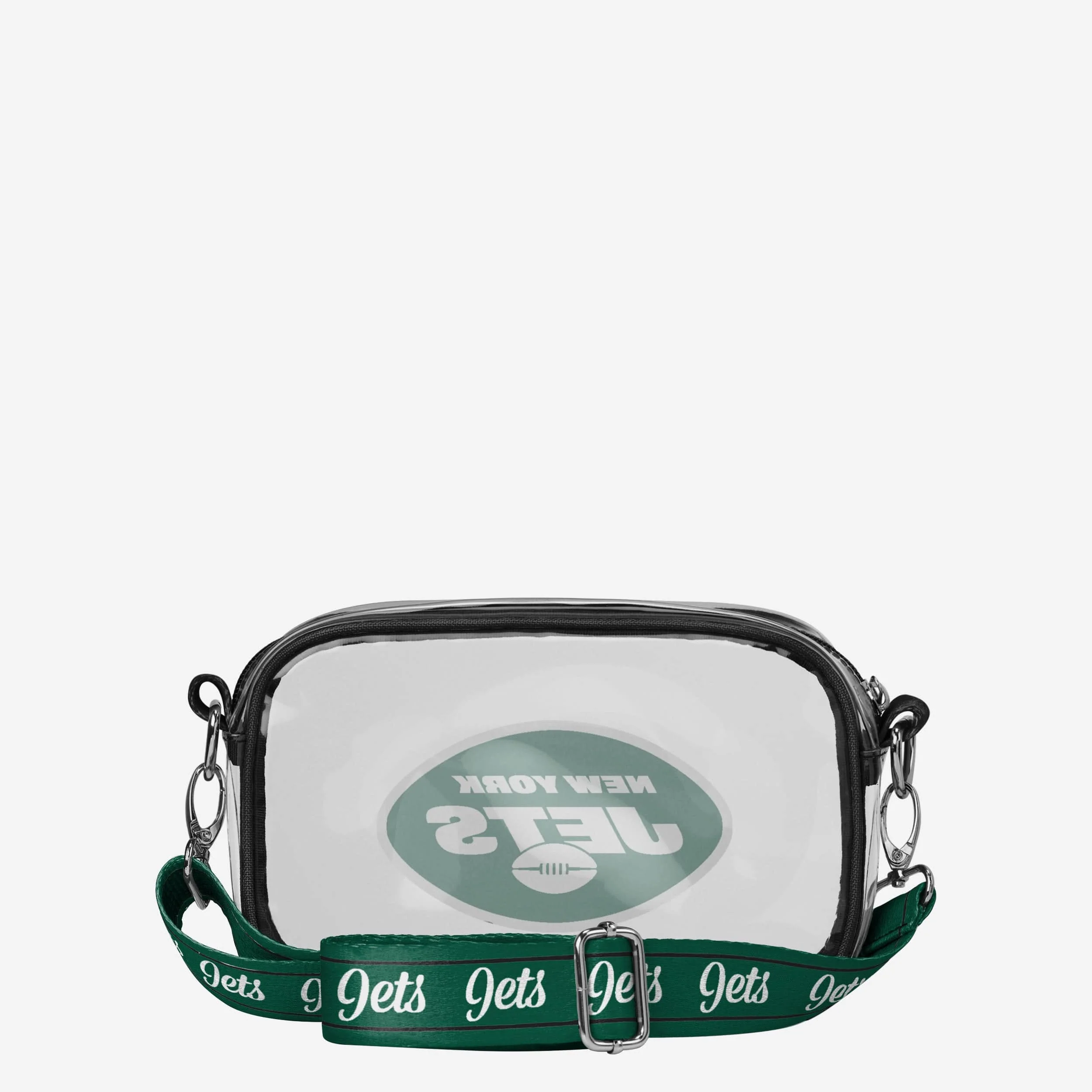 New York Jets Team Stripe Clear Crossbody Bag 5 New York Jets Team Stripe Clear Crossbody Bag