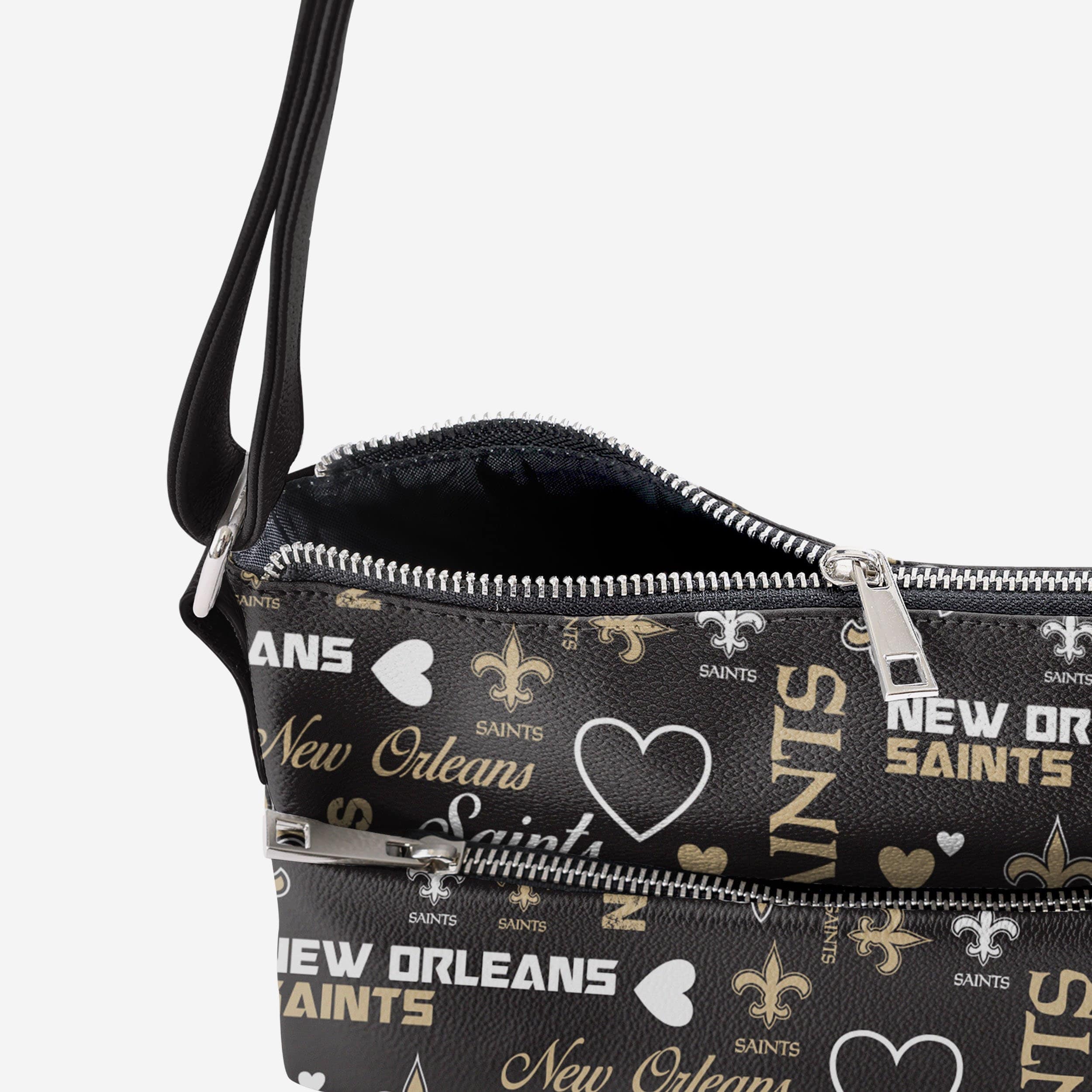 New Orleans Saints Logo Love Crossbody Purse 4 New Orleans Saints Logo Love Crossbody Purse
