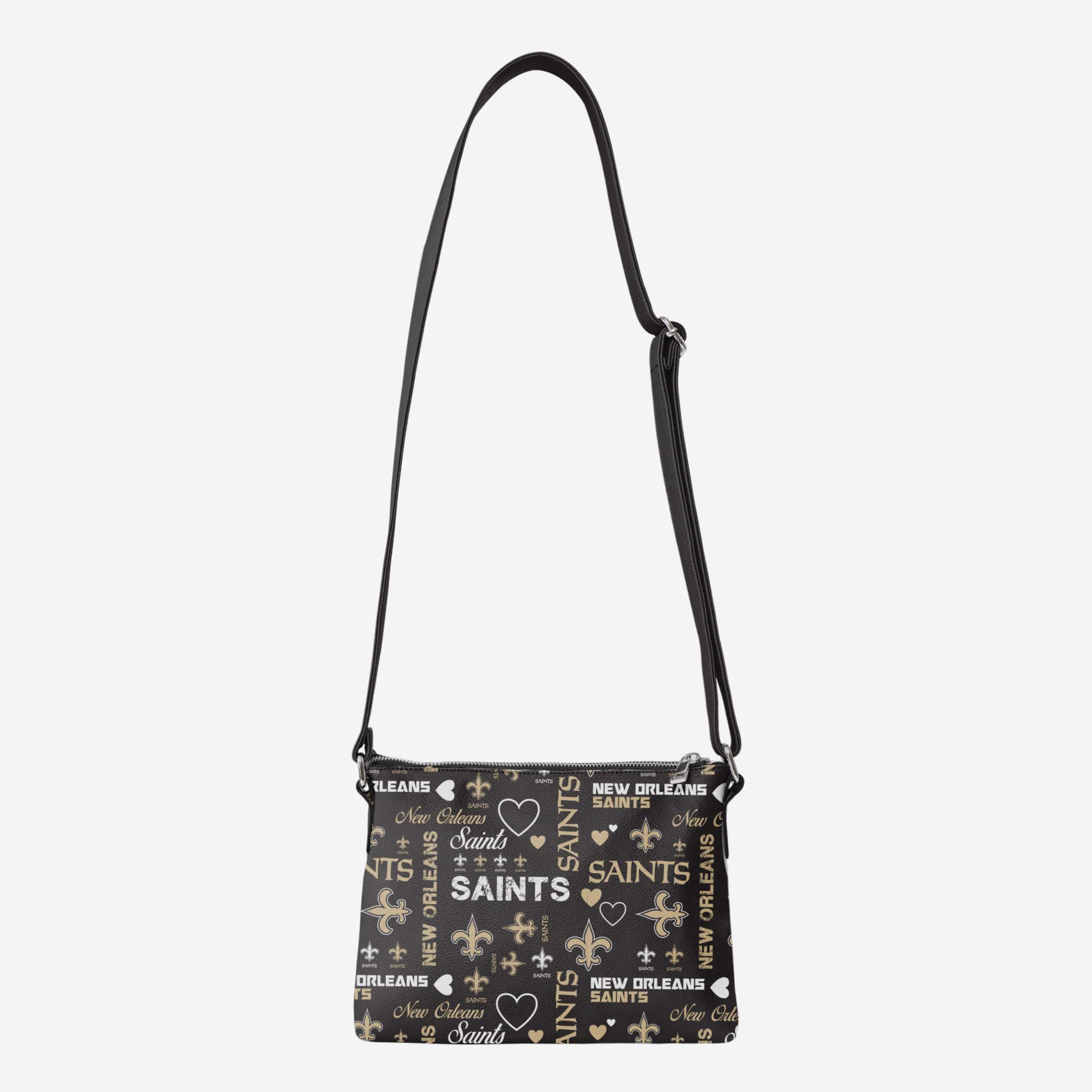 New Orleans Saints Logo Love Crossbody Purse 5 New Orleans Saints Logo Love Crossbody Purse