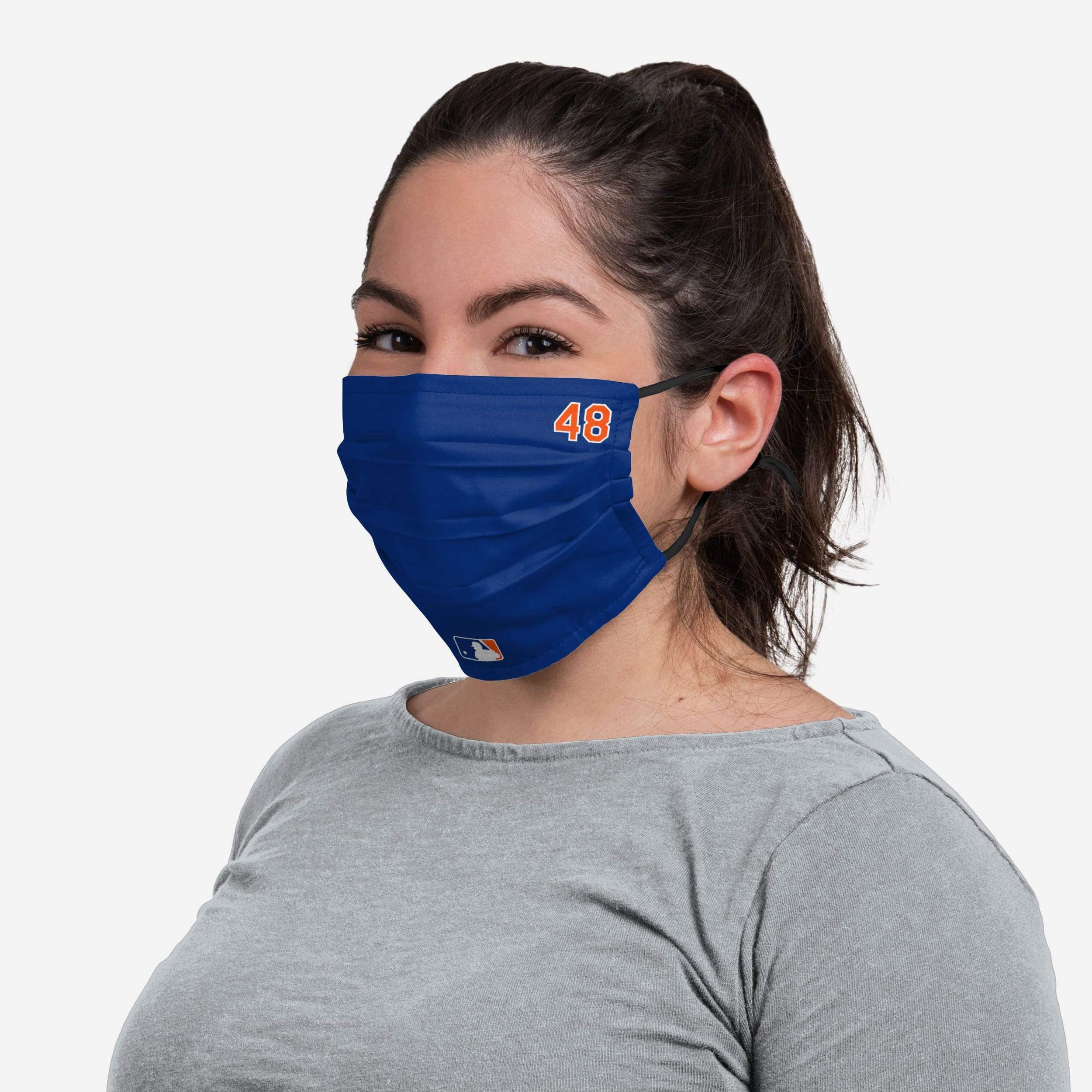 Jacob deGrom New York Mets On-Field Gameday Adjustable Face Cover 3 Jacob deGrom New York Mets On-Field Gameday Adjustable Face Cover