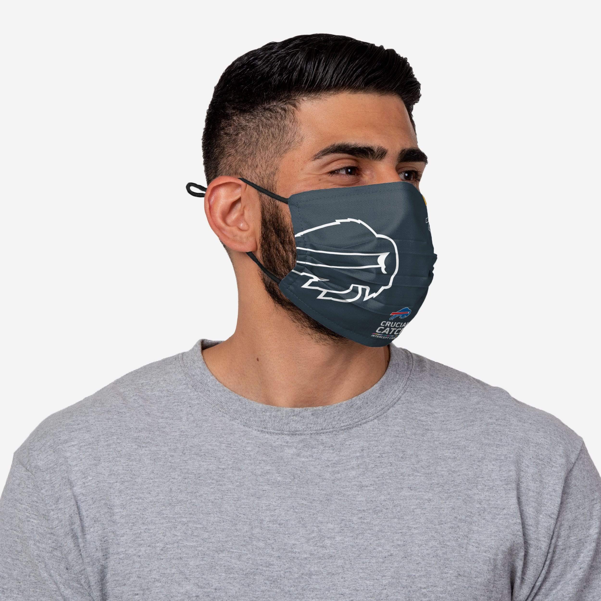 Buffalo Bills Crucial Catch Adjustable Face Cover 2 Buffalo Bills Crucial Catch Adjustable Face Cover