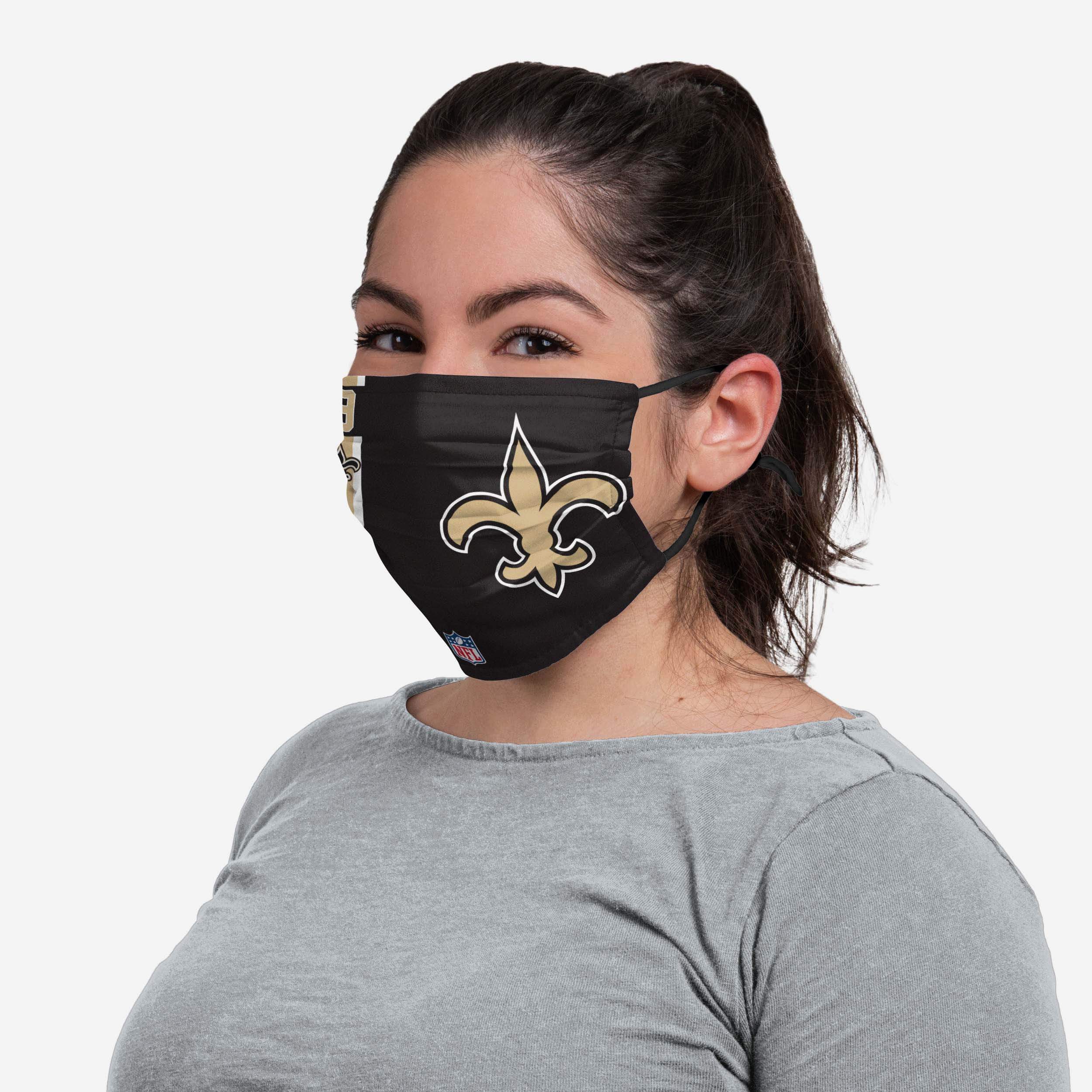 Drew Brees New Orleans Saints On-Field Sideline Logo Face Cover 3 Drew Brees New Orleans Saints On-Field Sideline Logo Face Cover