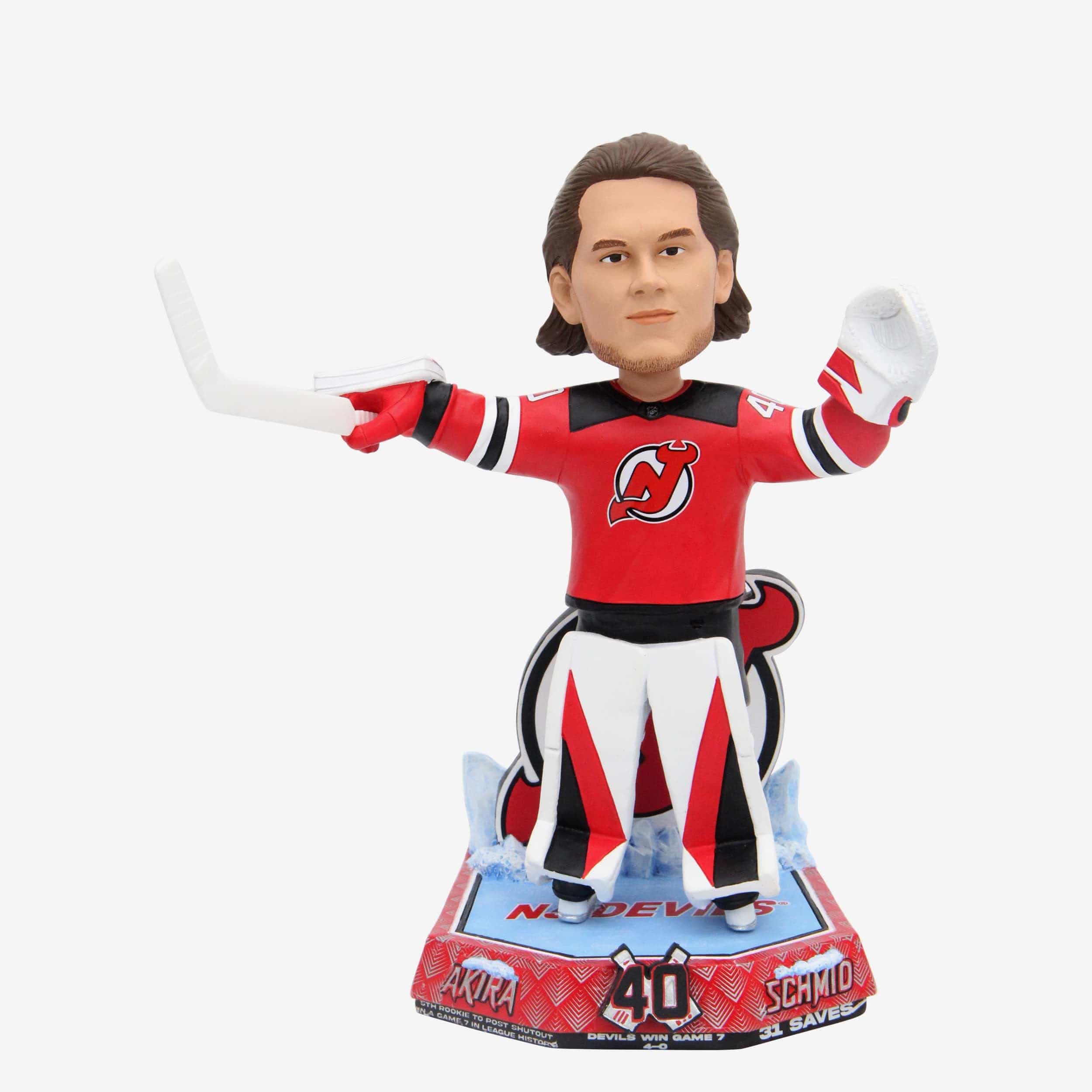 Akira Schmid New Jersey Devils Gamebreaker Bobblehead 1 Akira Schmid New Jersey Devils Gamebreaker Bobblehead