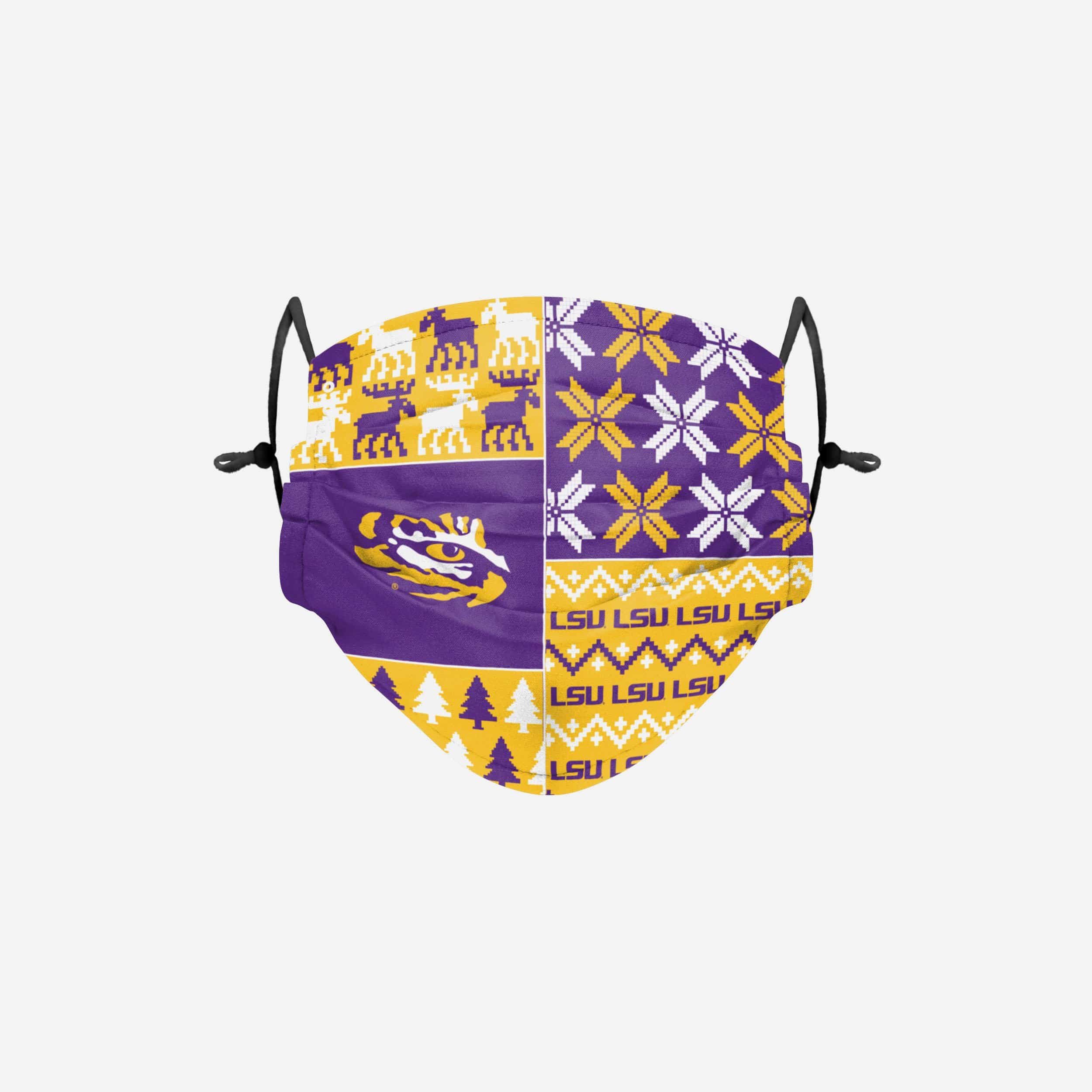 LSU Tigers Busy Block Adjustable Face Cover