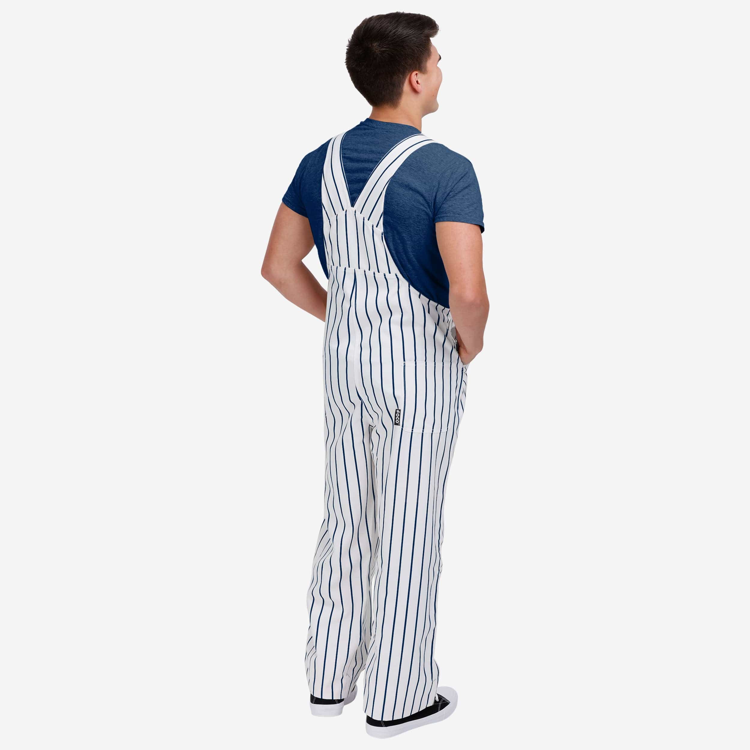 New York Yankees Mens Pinstripe Bib Overalls 2 New York Yankees Mens Pinstripe Bib Overalls