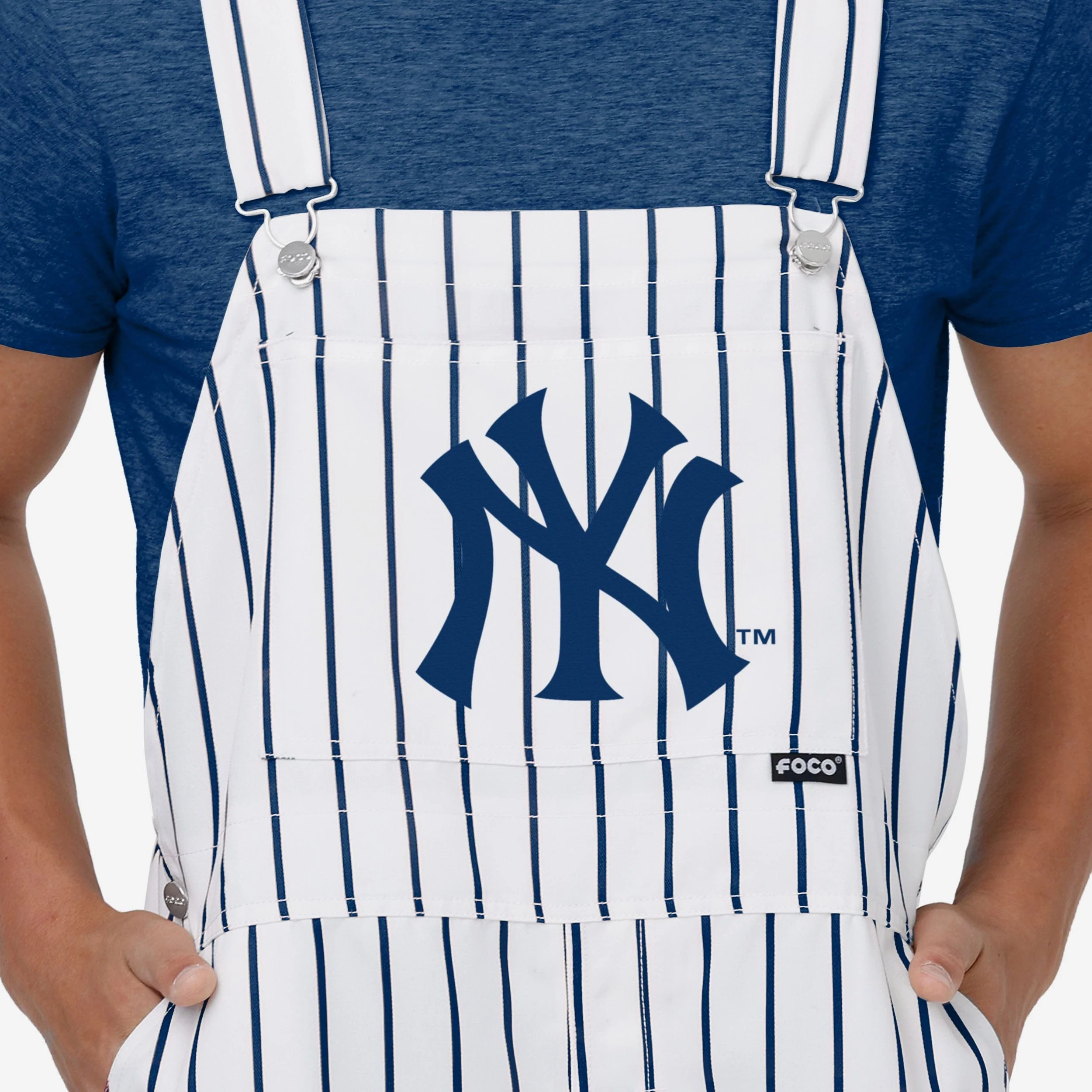 New York Yankees Mens Pinstripe Bib Overalls 4 New York Yankees Mens Pinstripe Bib Overalls