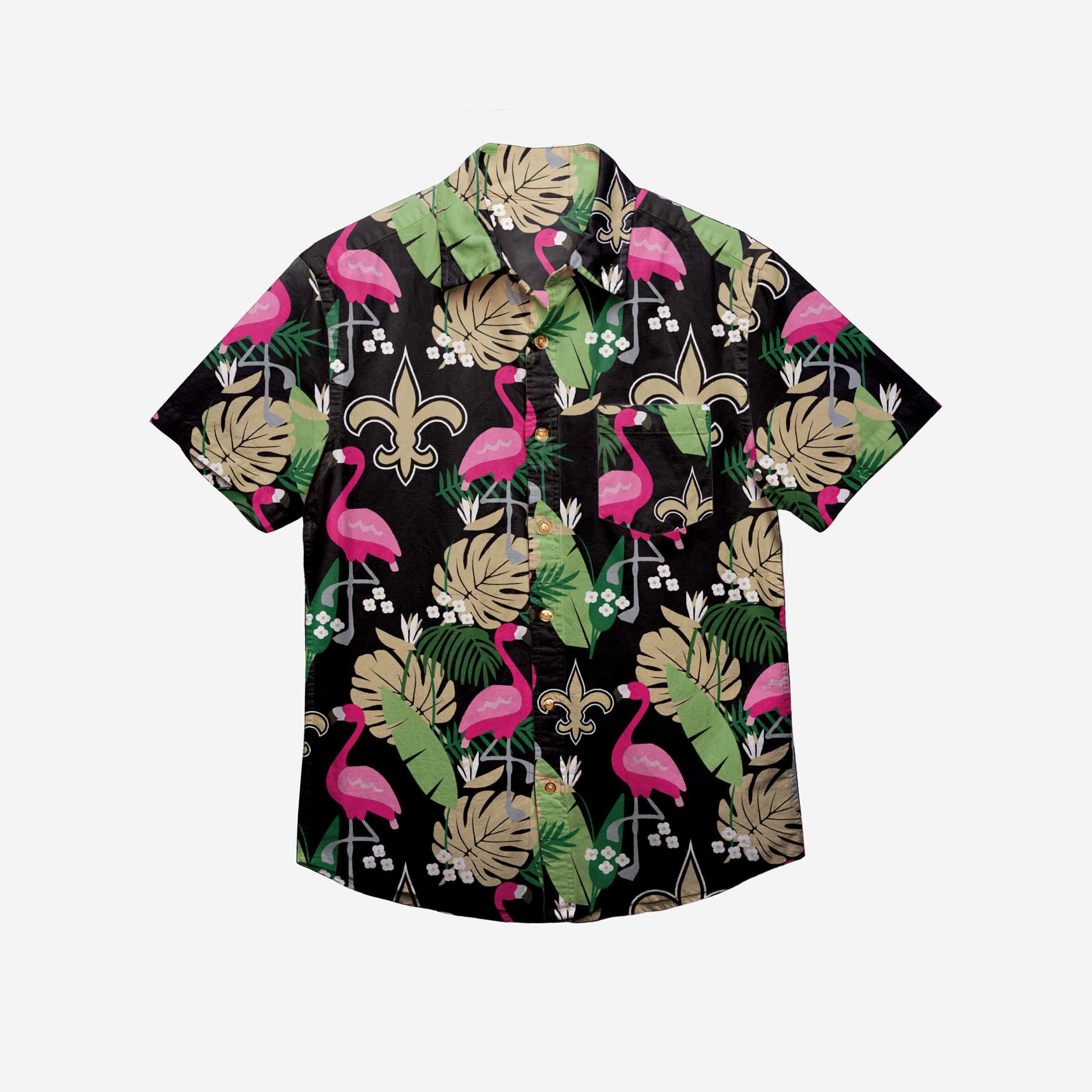 New Orleans Saints Floral Button Up Shirt 2 New Orleans Saints Floral Button Up Shirt