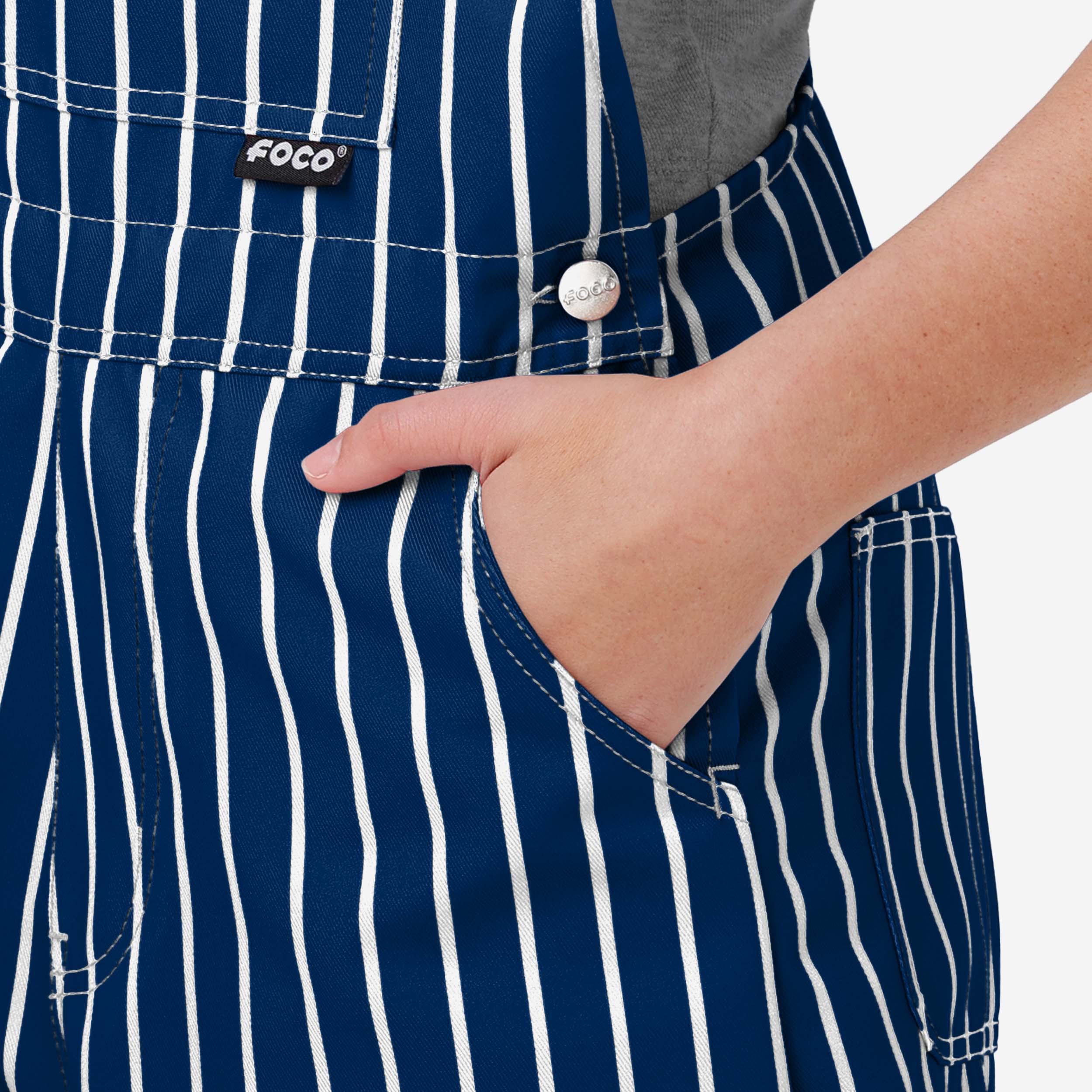 New York Yankees Womens Pinstripe Bib Shortalls 5 New York Yankees Womens Pinstripe Bib Shortalls