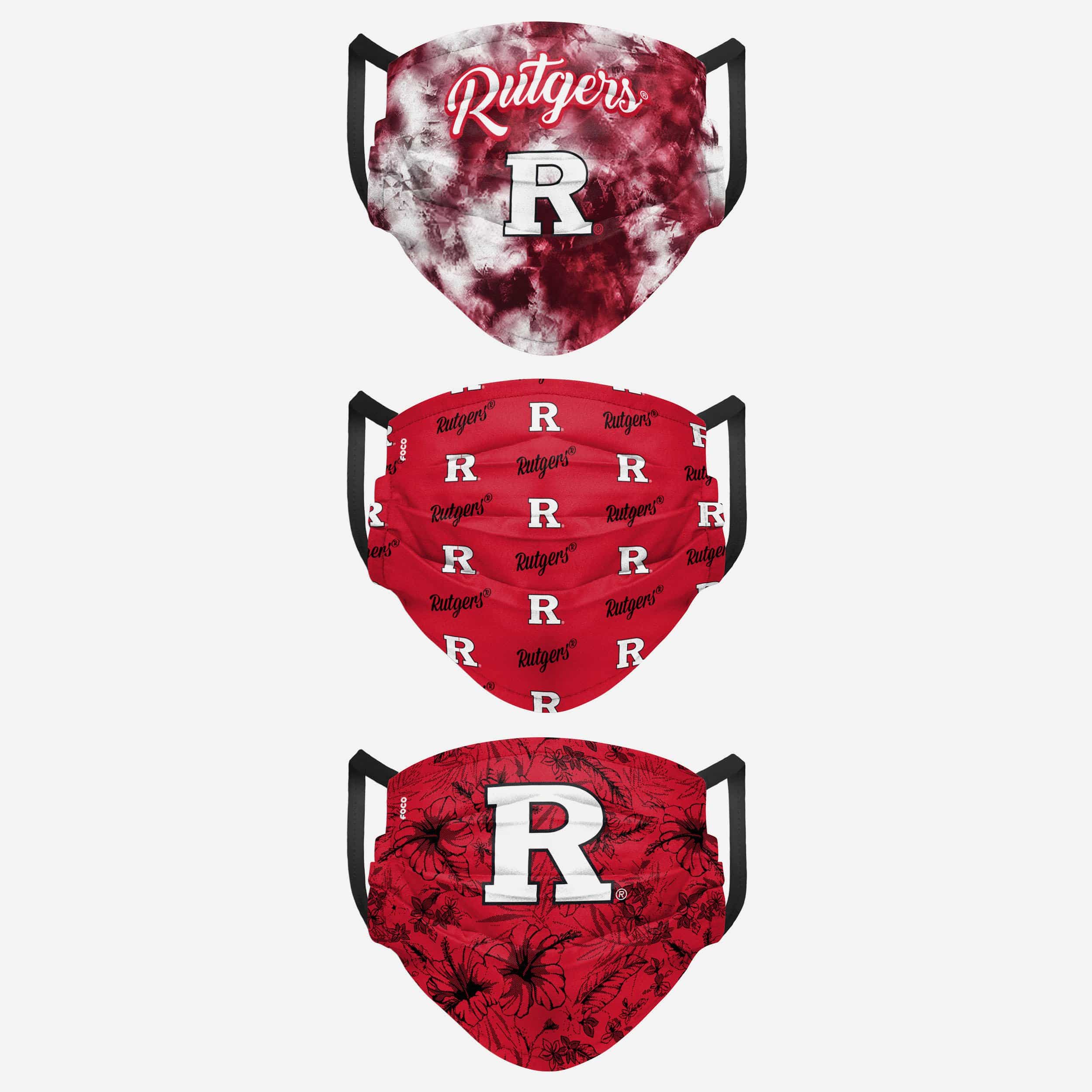 Rutgers Scarlet Knights Womens Matchday 3 Pack Face Cover 2 Rutgers Scarlet Knights Womens Matchday 3 Pack Face Cover