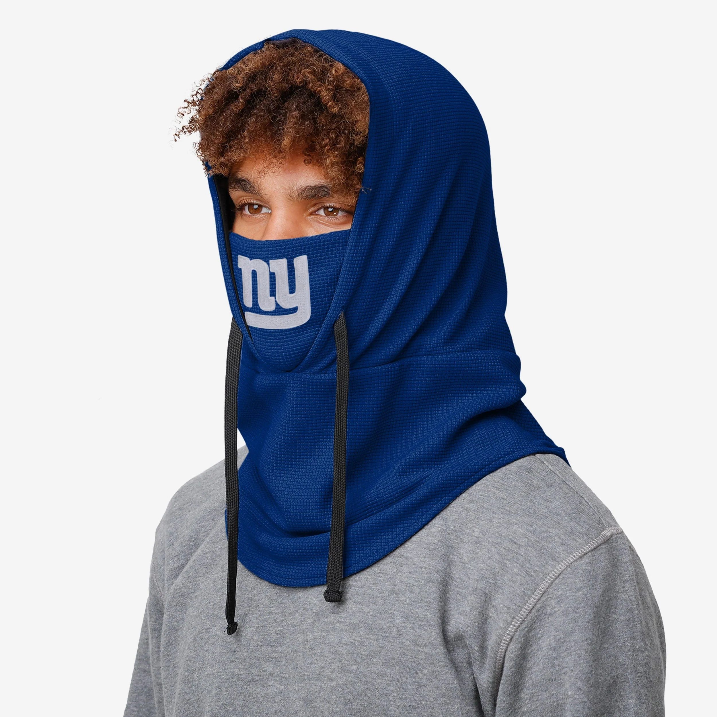 New York Giants Waffle Drawstring Hooded Gaiter 3 New York Giants Waffle Drawstring Hooded Gaiter