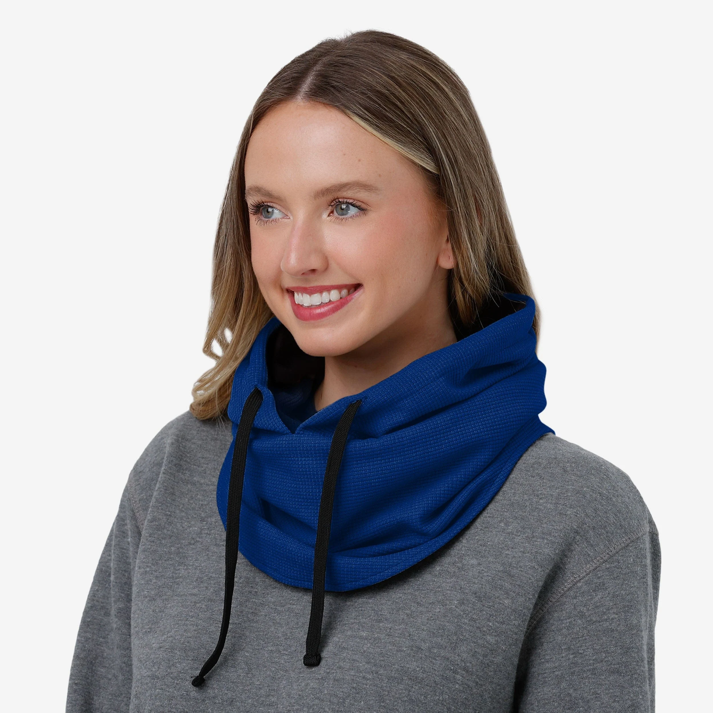 New York Giants Waffle Drawstring Hooded Gaiter 4 New York Giants Waffle Drawstring Hooded Gaiter