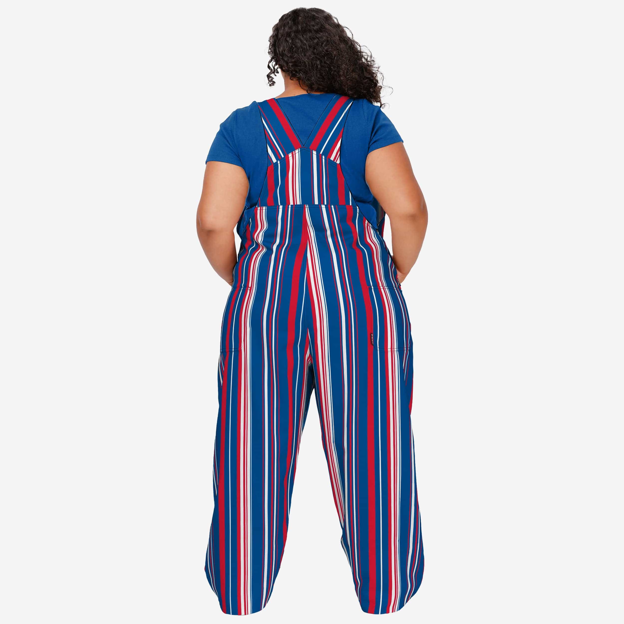 Buffalo Bills Womens Hyper Stripe Bib Overalls 2 Buffalo Bills Womens Hyper Stripe Bib Overalls