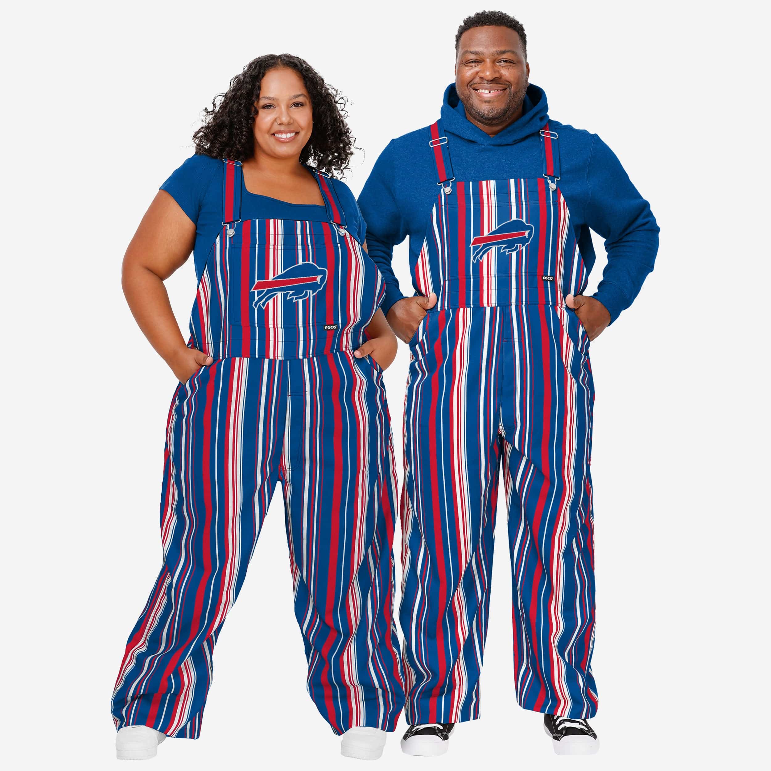 Buffalo Bills Womens Hyper Stripe Bib Overalls 3 Buffalo Bills Womens Hyper Stripe Bib Overalls