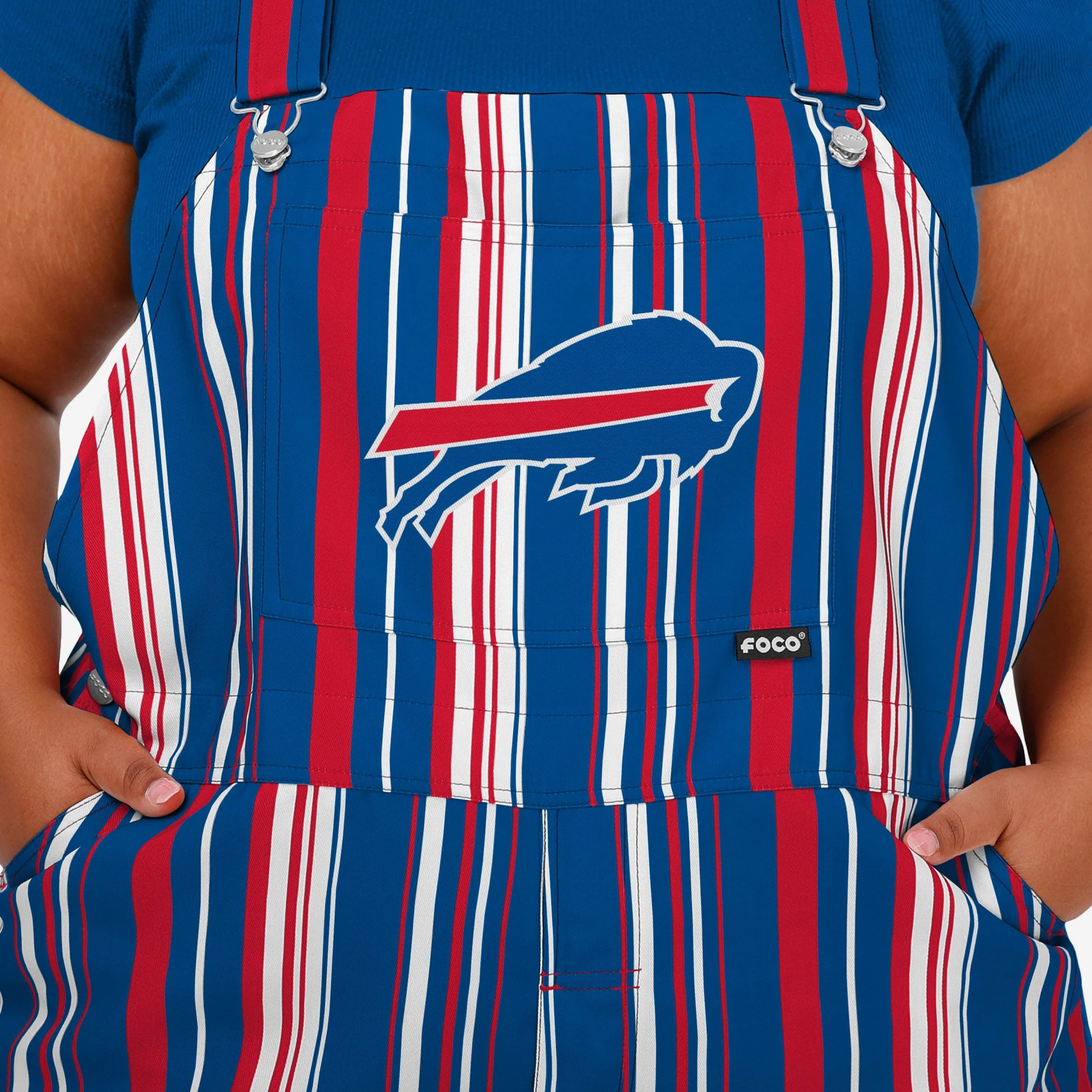 Buffalo Bills Womens Hyper Stripe Bib Overalls 4 Buffalo Bills Womens Hyper Stripe Bib Overalls