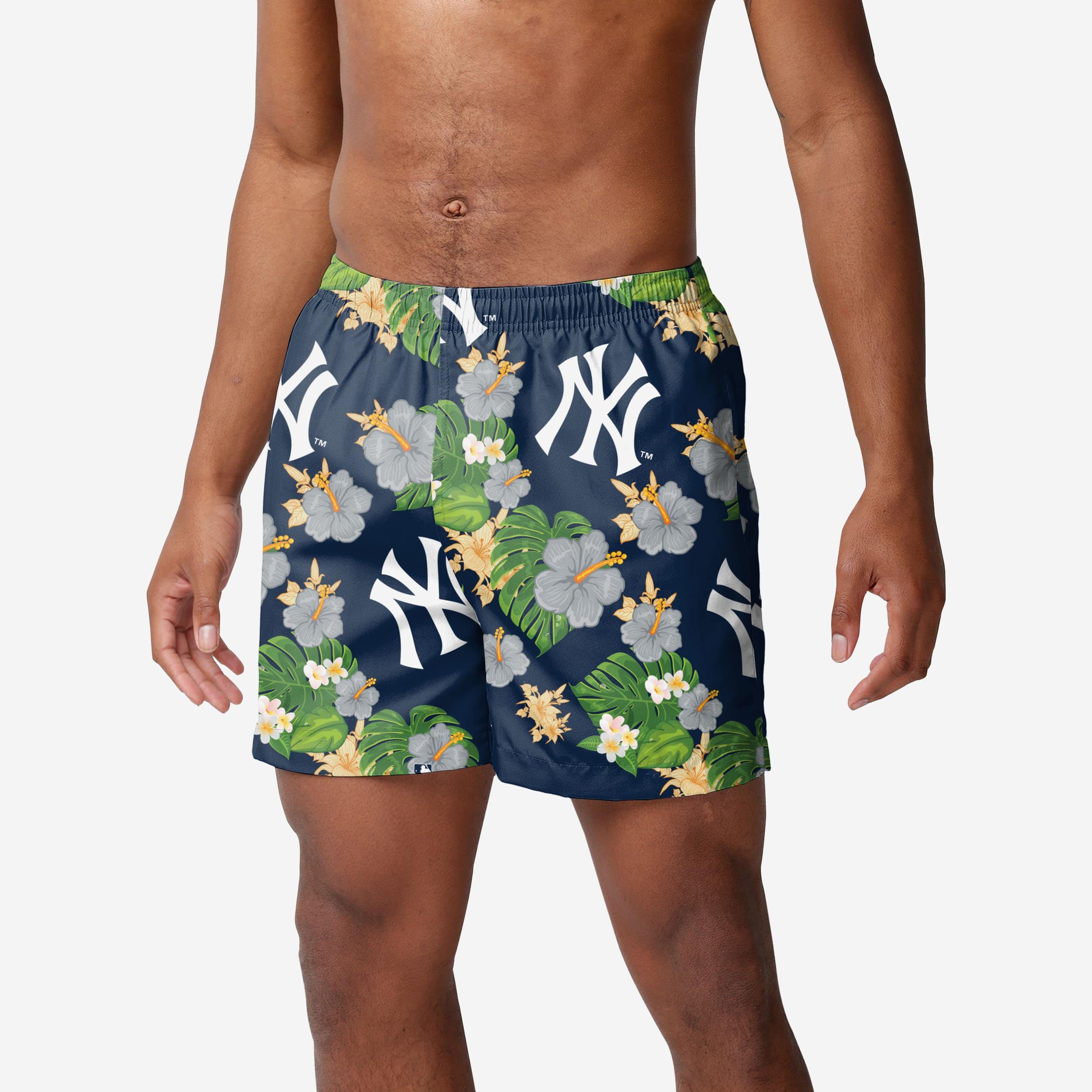 New York Yankees Floral Swimming Trunks 1 New York Yankees Floral Swimming Trunks