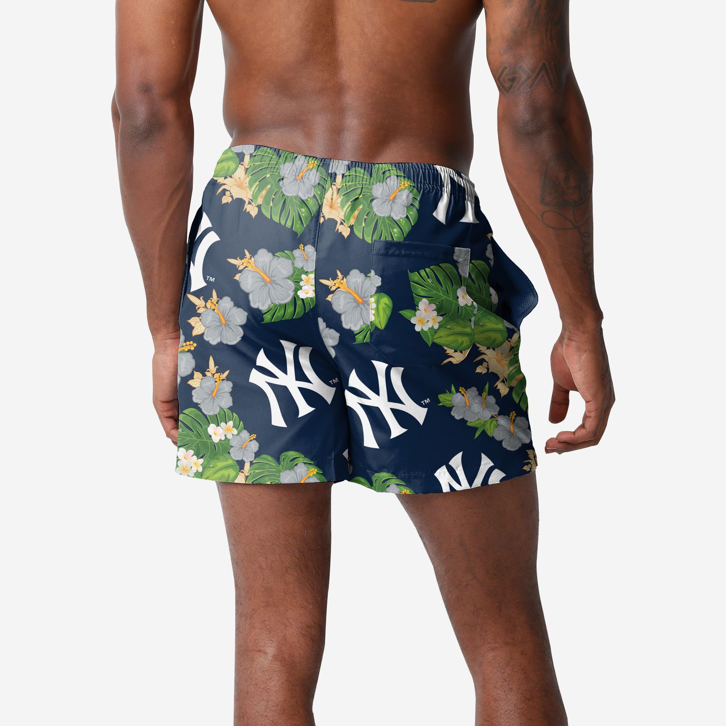 New York Yankees Floral Swimming Trunks 2 New York Yankees Floral Swimming Trunks
