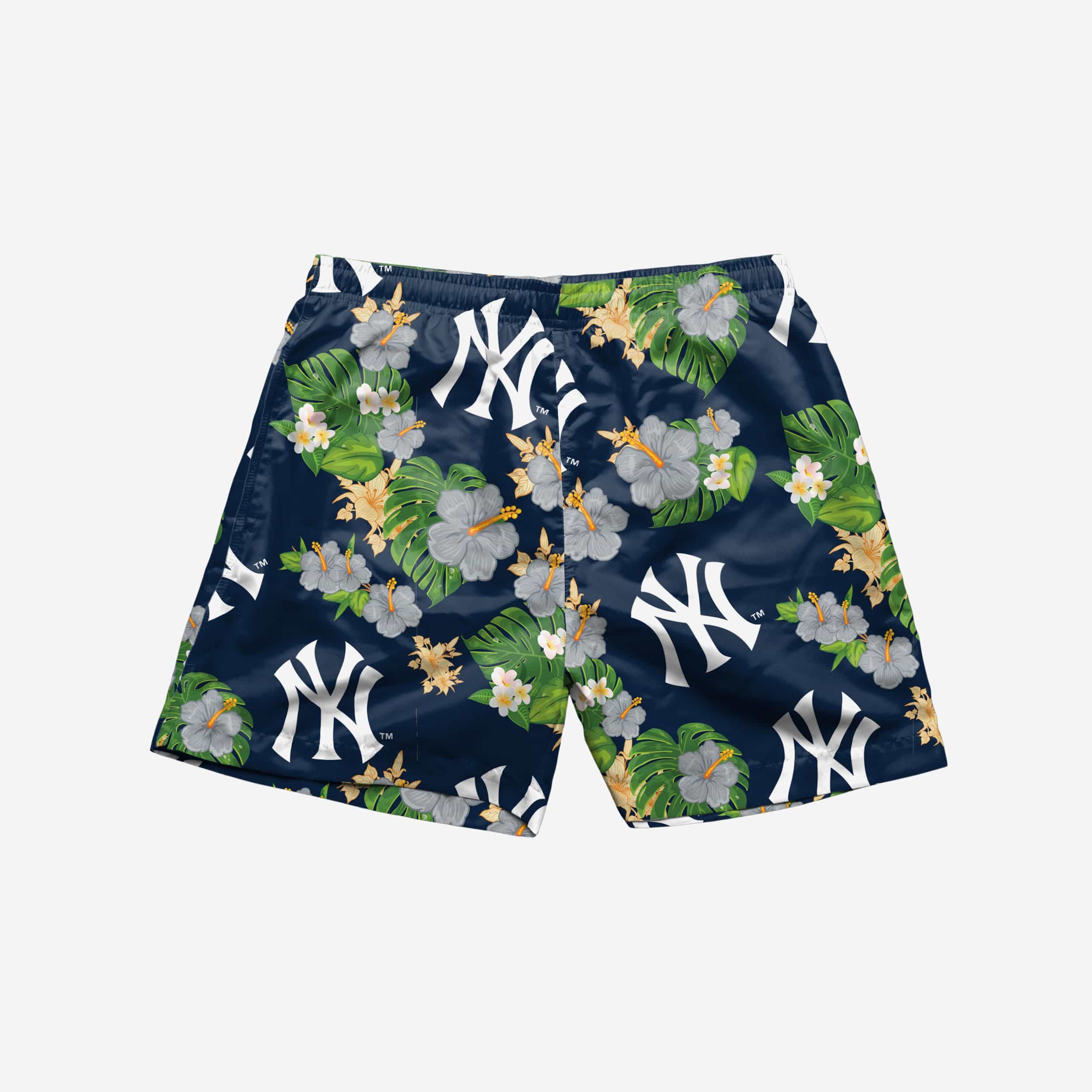 New York Yankees Floral Swimming Trunks 3 New York Yankees Floral Swimming Trunks