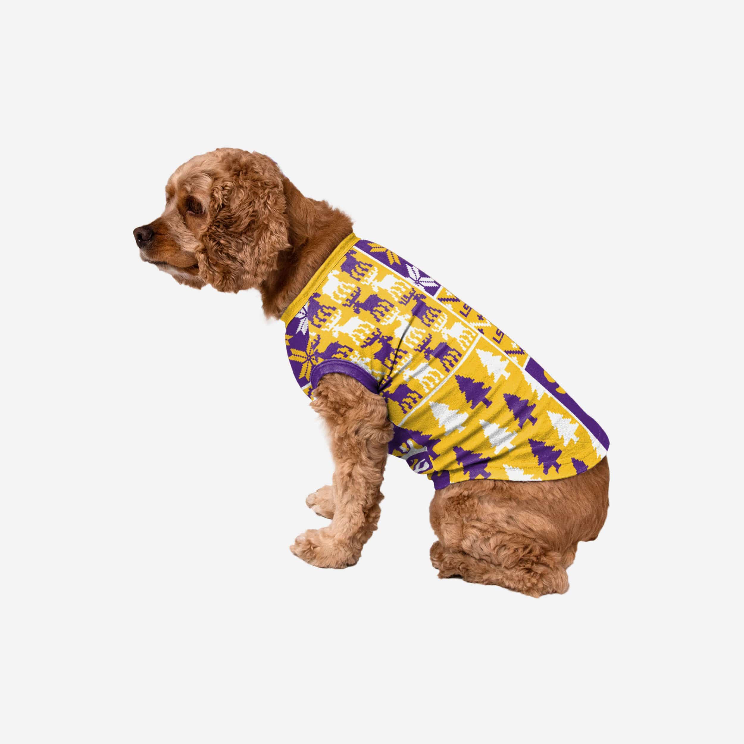 LSU Tigers Busy Block Dog Sweater