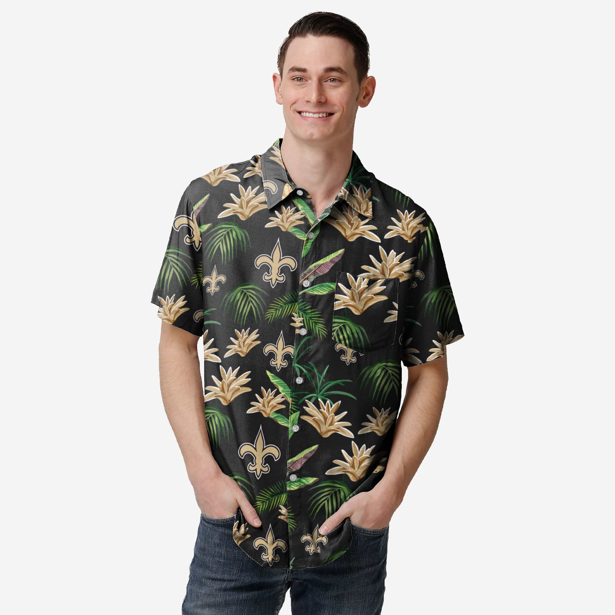 New Orleans Saints Victory Vacay Button Up Shirt