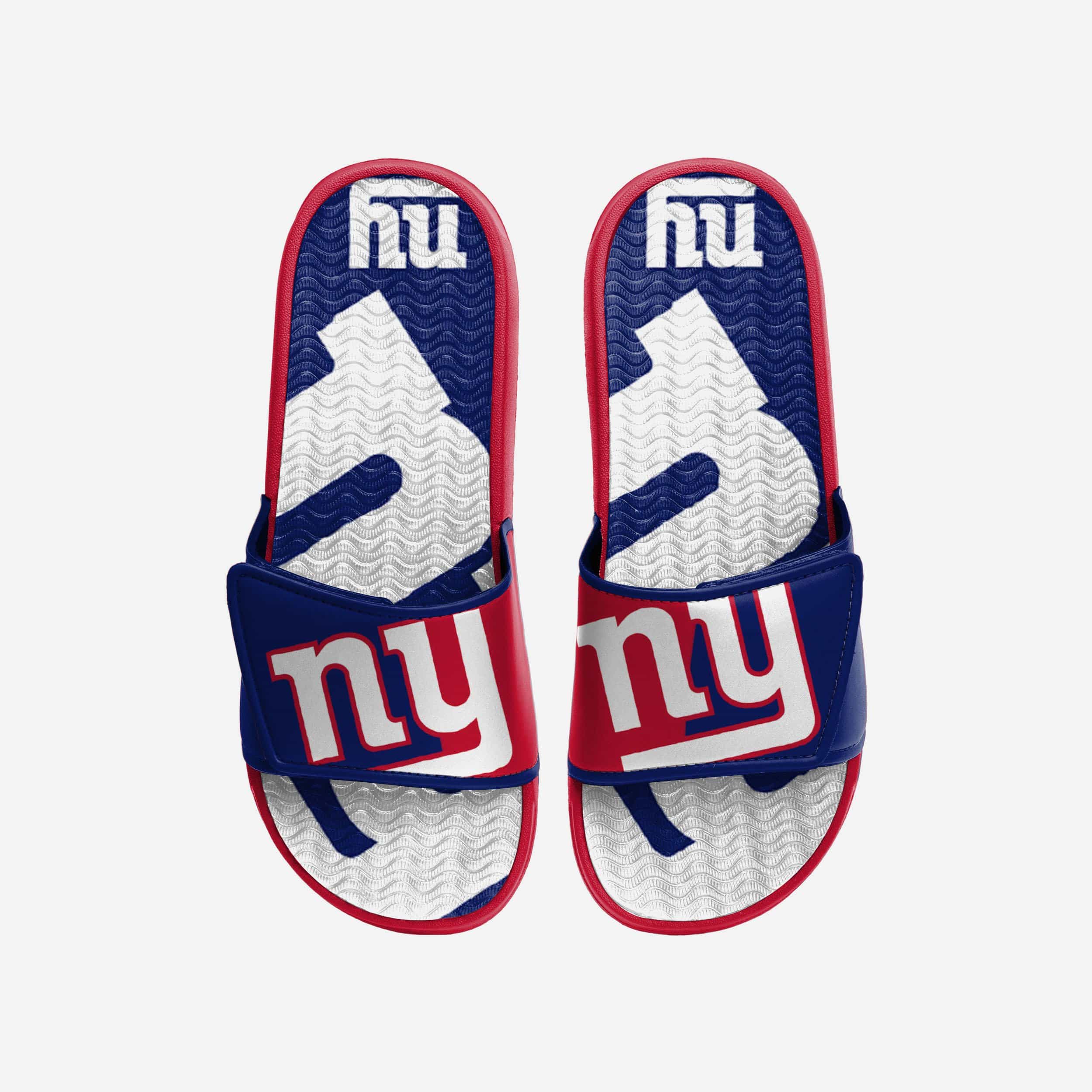 New York Giants Colorblock Big Logo Gel Slide 1 New York Giants Colorblock Big Logo Gel Slide
