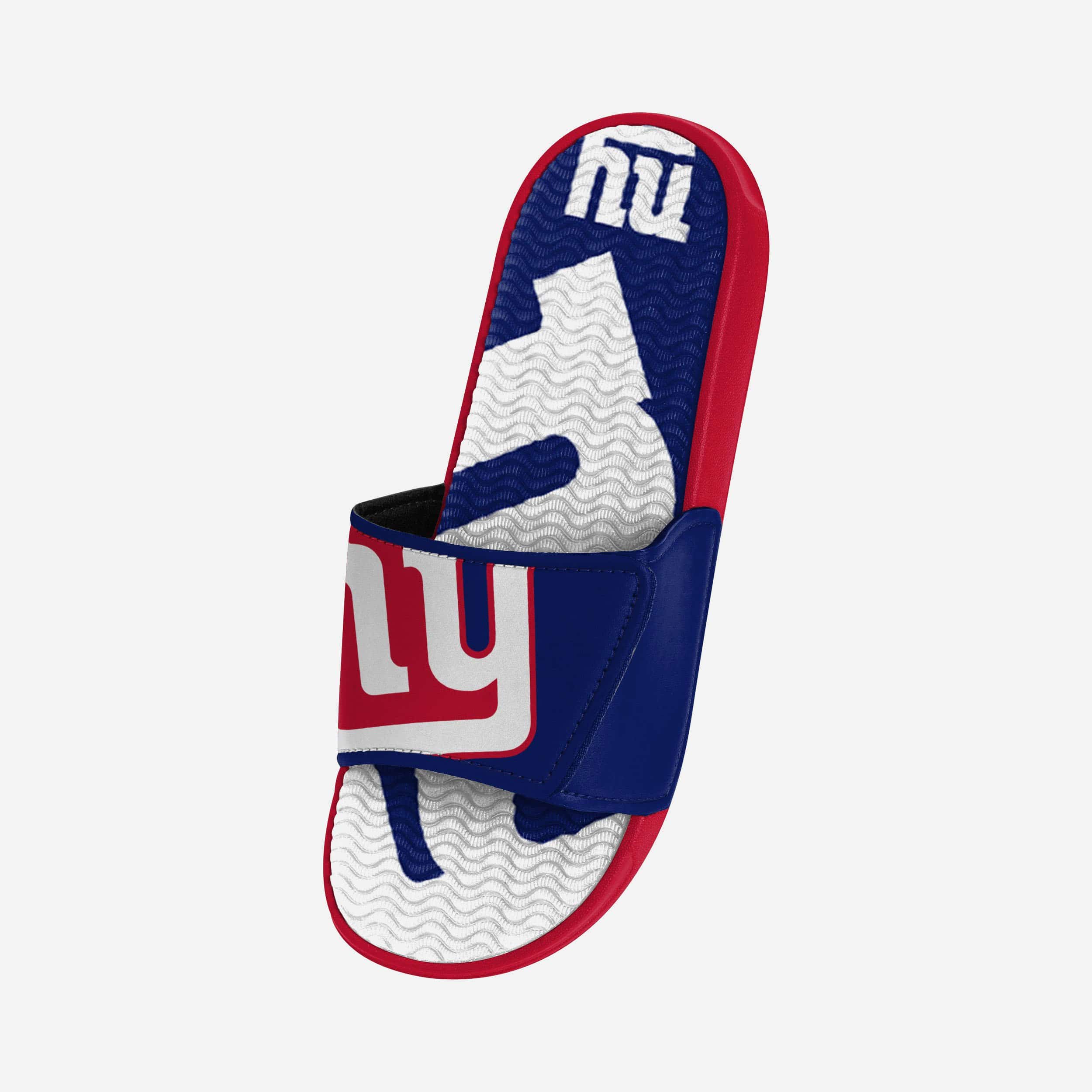 New York Giants Colorblock Big Logo Gel Slide 2 New York Giants Colorblock Big Logo Gel Slide