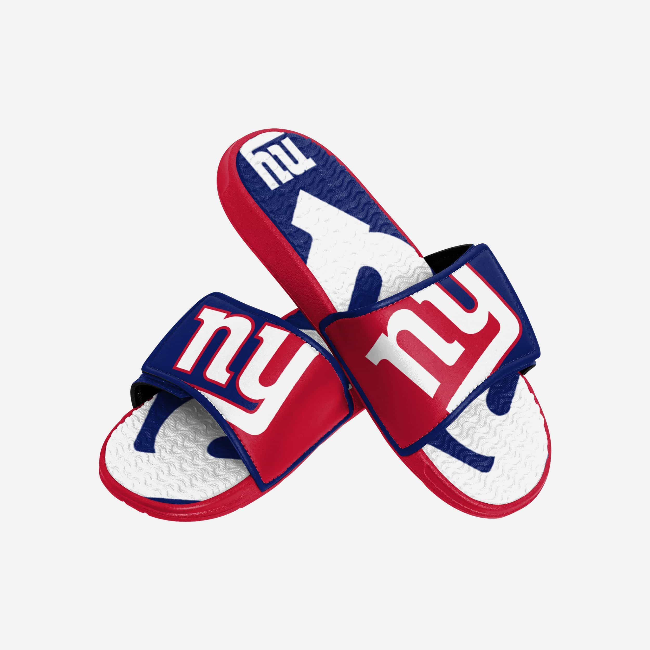 New York Giants Colorblock Big Logo Gel Slide 3 New York Giants Colorblock Big Logo Gel Slide