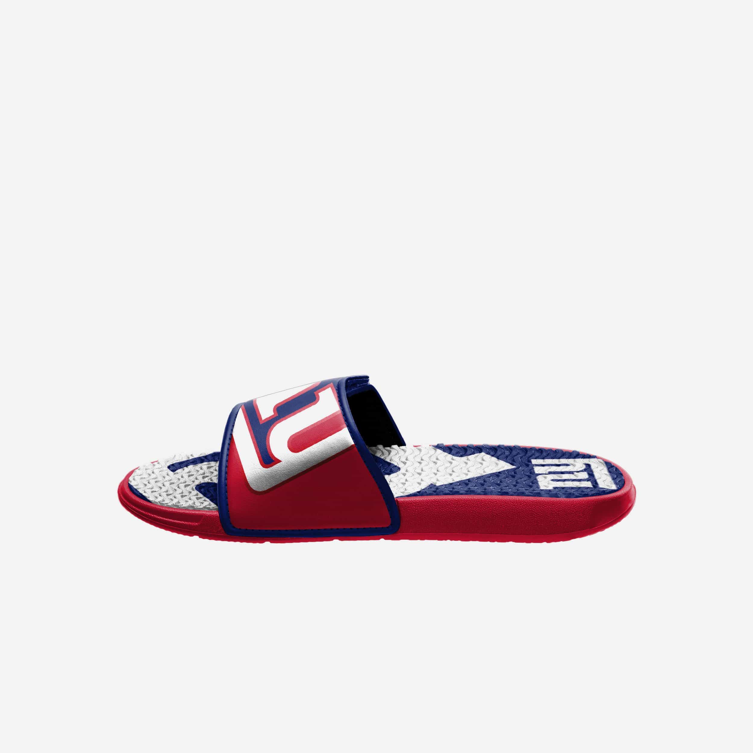 New York Giants Colorblock Big Logo Gel Slide 4 New York Giants Colorblock Big Logo Gel Slide