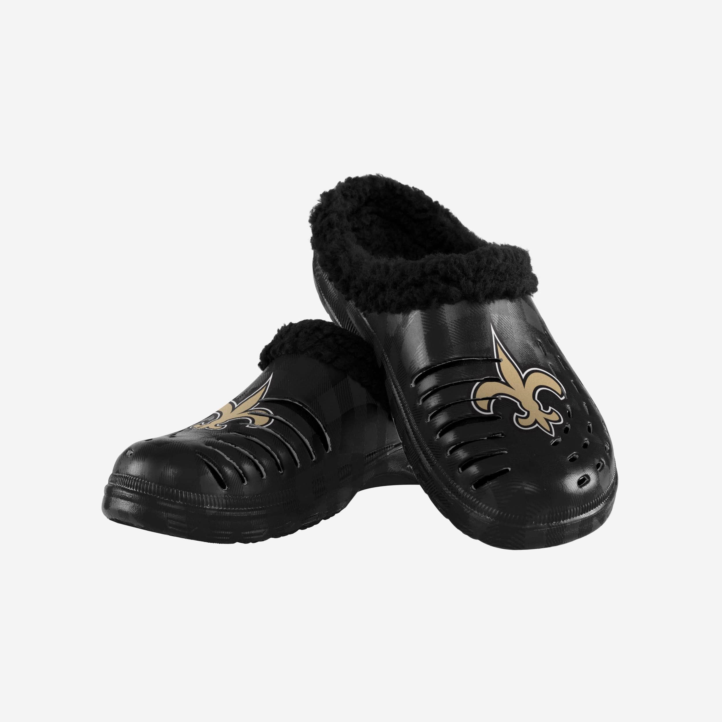 New Orleans Saints Sherpa Lined Buffalo Check Clog 3 New Orleans Saints Sherpa Lined Buffalo Check Clog