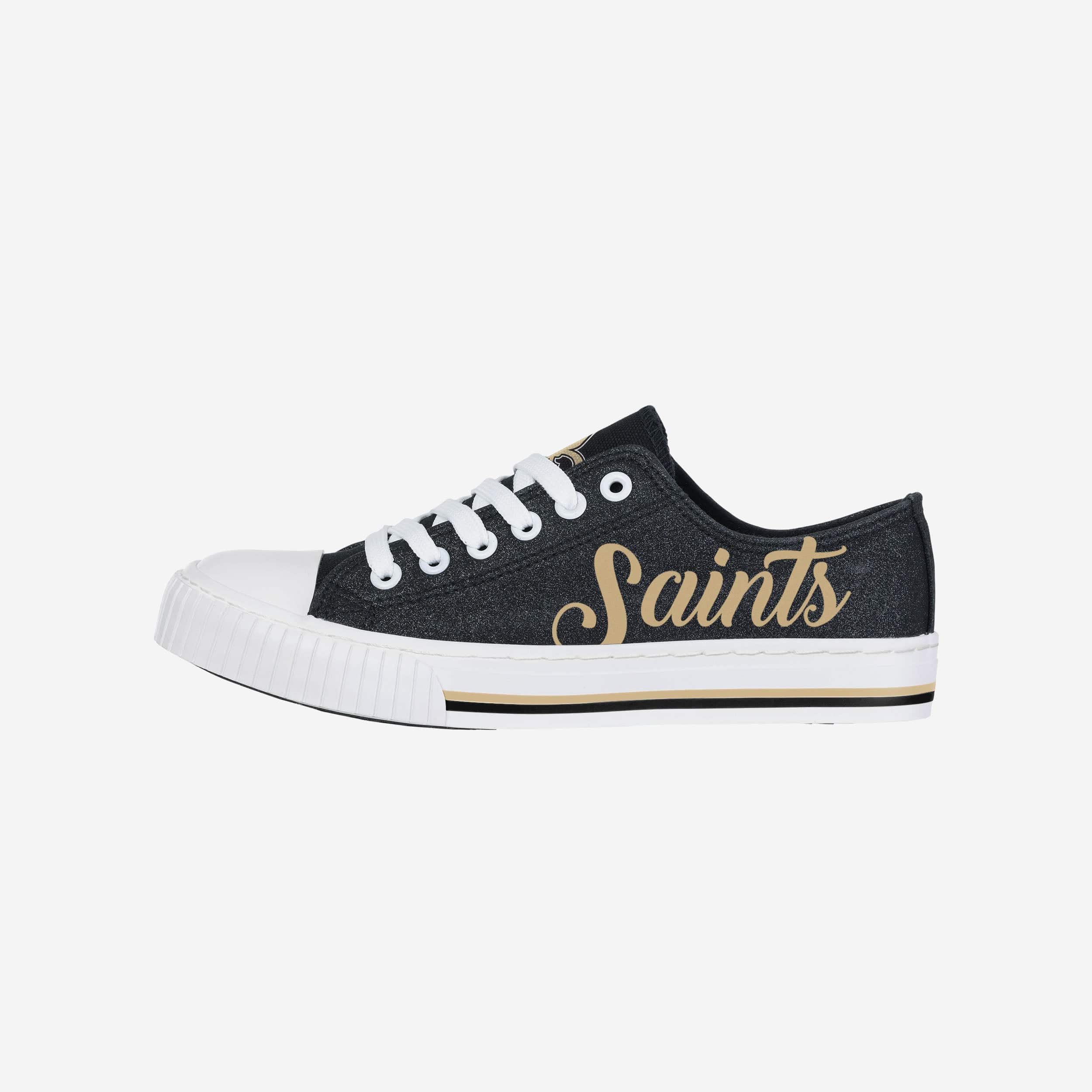 New Orleans Saints Womens Color Glitter Low Top Canvas Shoes 1 New Orleans Saints Womens Color Glitter Low Top Canvas Shoes