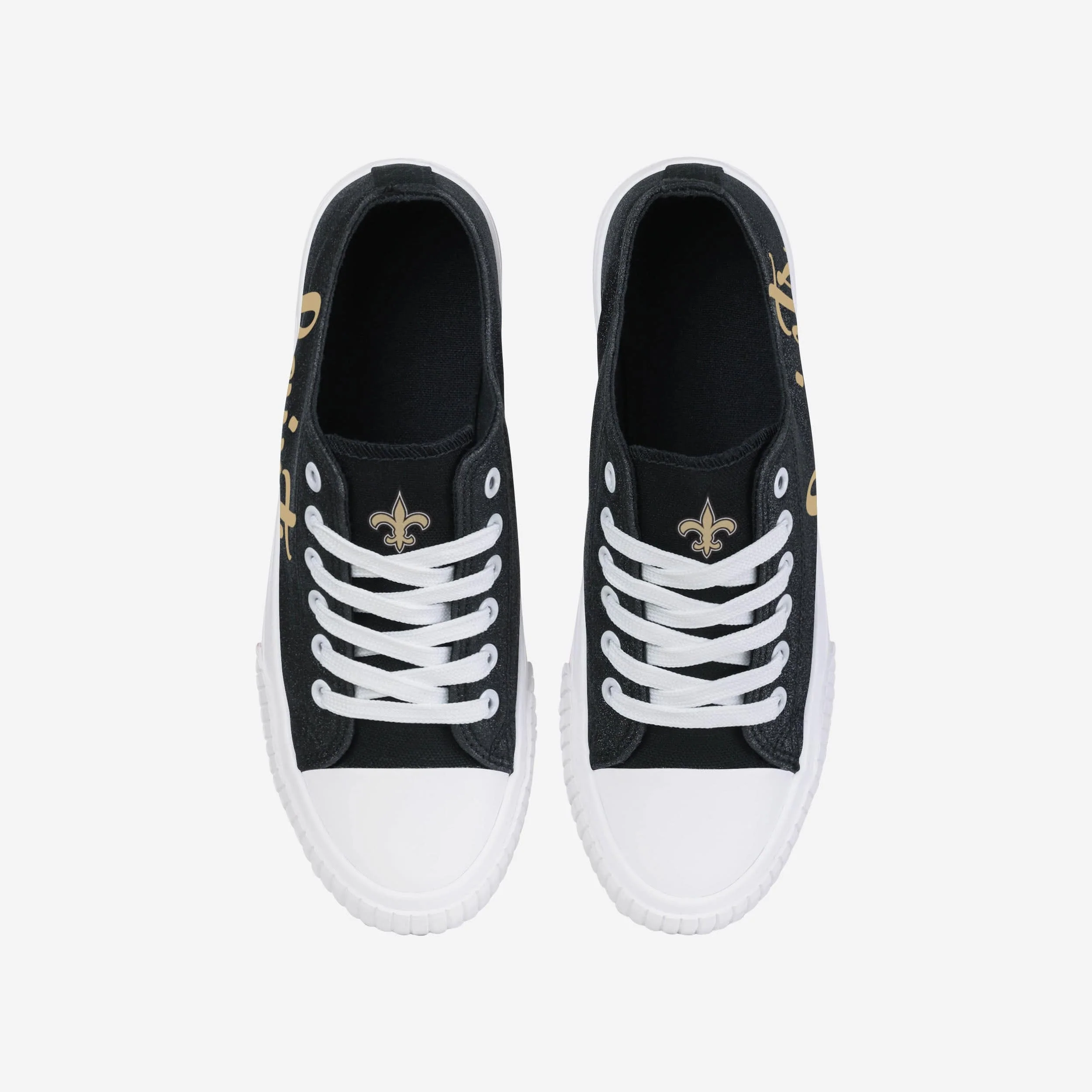 New Orleans Saints Womens Color Glitter Low Top Canvas Shoes 3 New Orleans Saints Womens Color Glitter Low Top Canvas Shoes