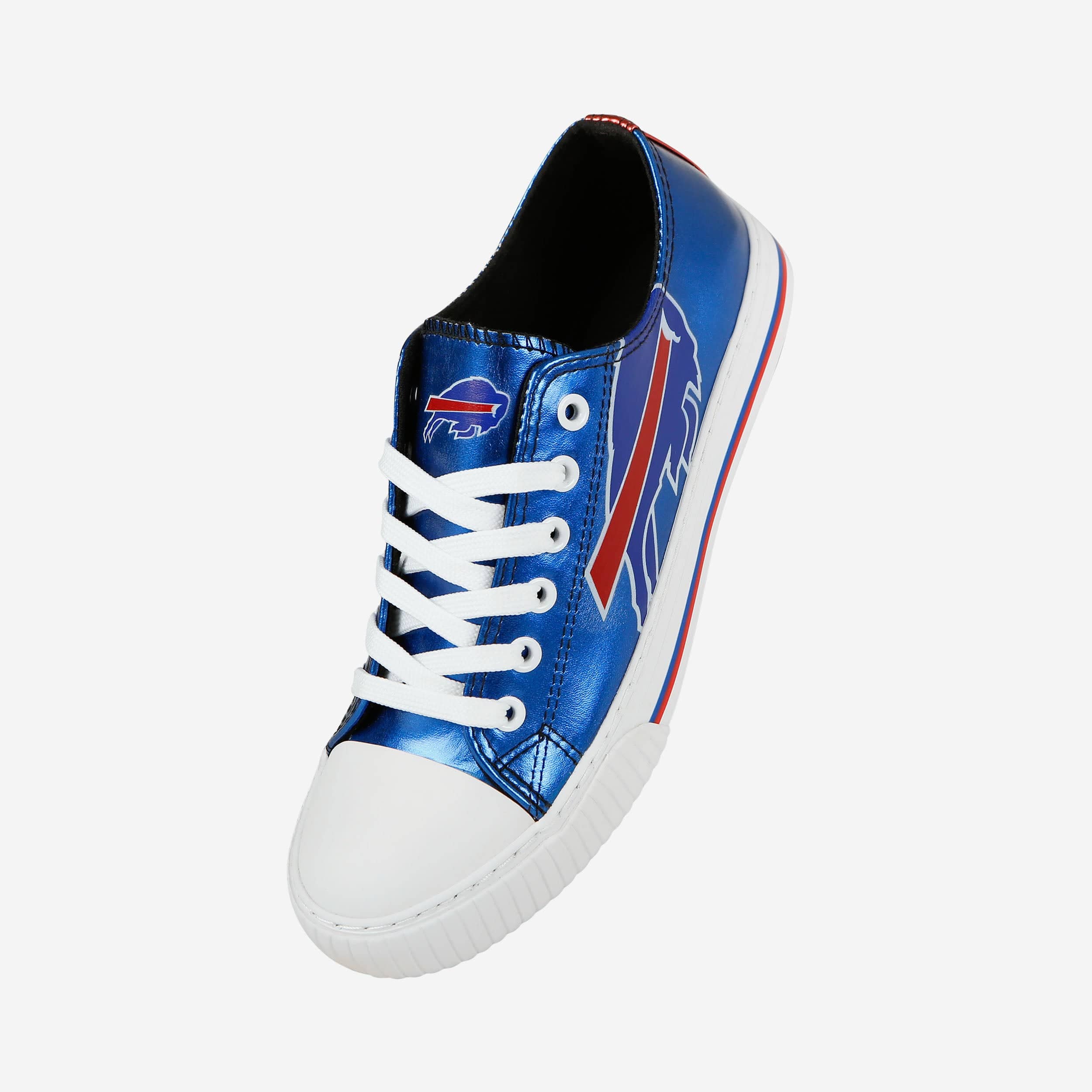 Buffalo Bills Womens Team Color Metallic Low Top Canvas Shoes 2 Buffalo Bills Womens Team Color Metallic Low Top Canvas Shoes