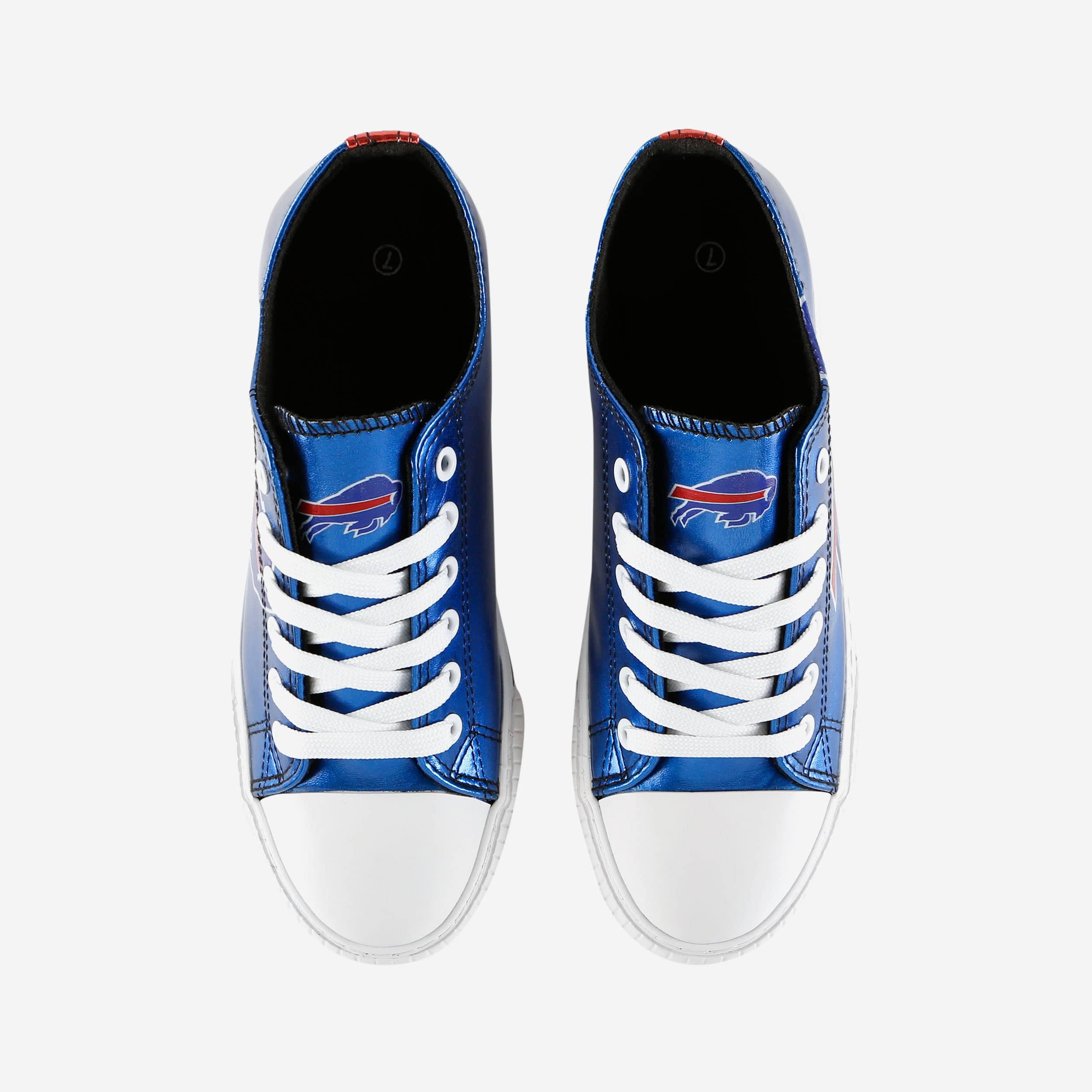 Buffalo Bills Womens Team Color Metallic Low Top Canvas Shoes 5 Buffalo Bills Womens Team Color Metallic Low Top Canvas Shoes