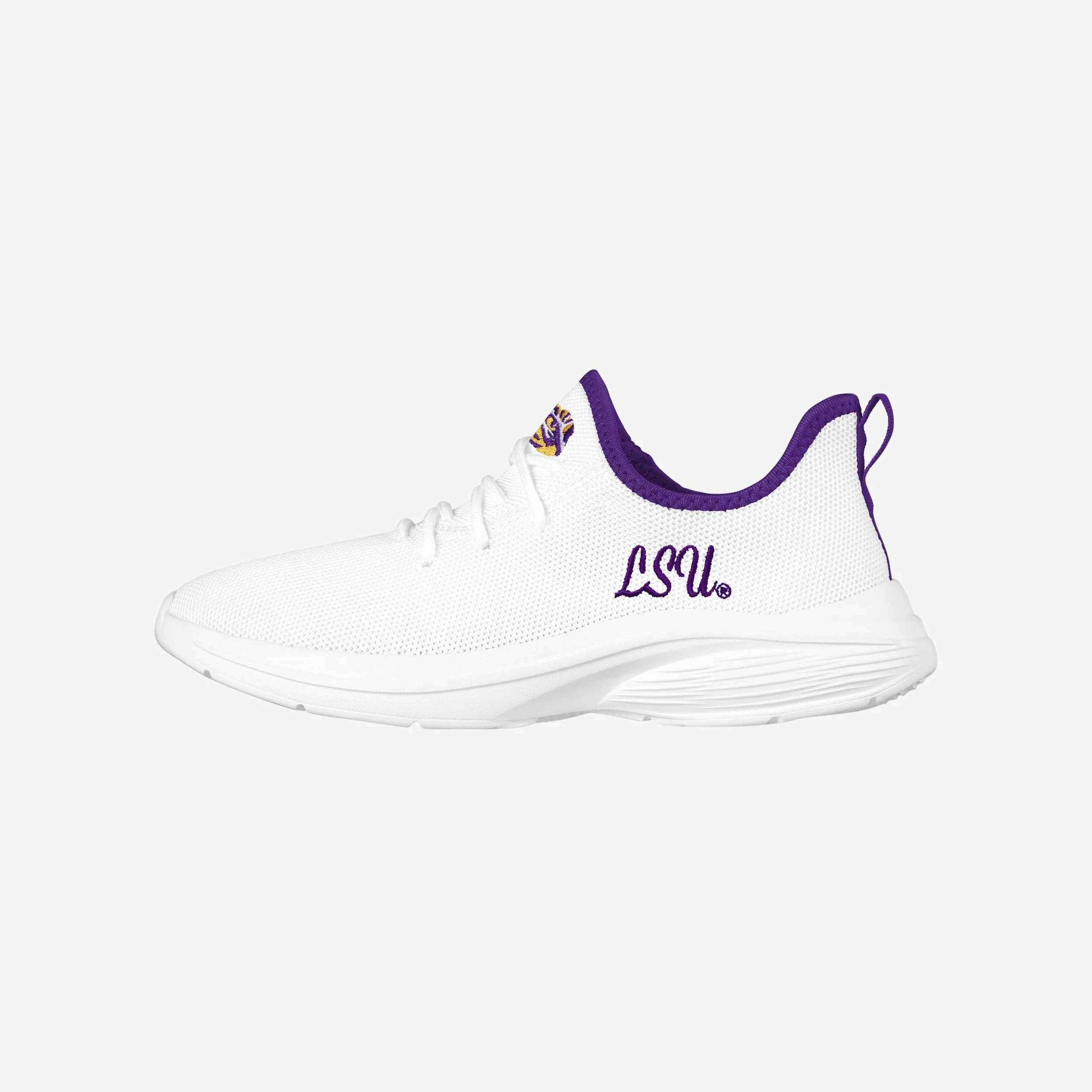 LSU Tigers Womens Midsole White Sneaker
