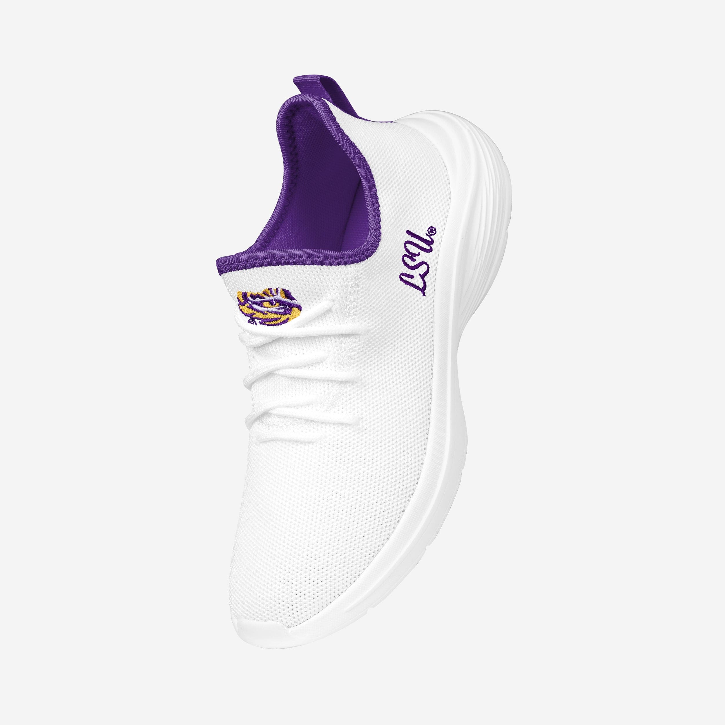 LSU Tigers Womens Midsole White Sneaker 2 LSU Tigers Womens Midsole White Sneaker