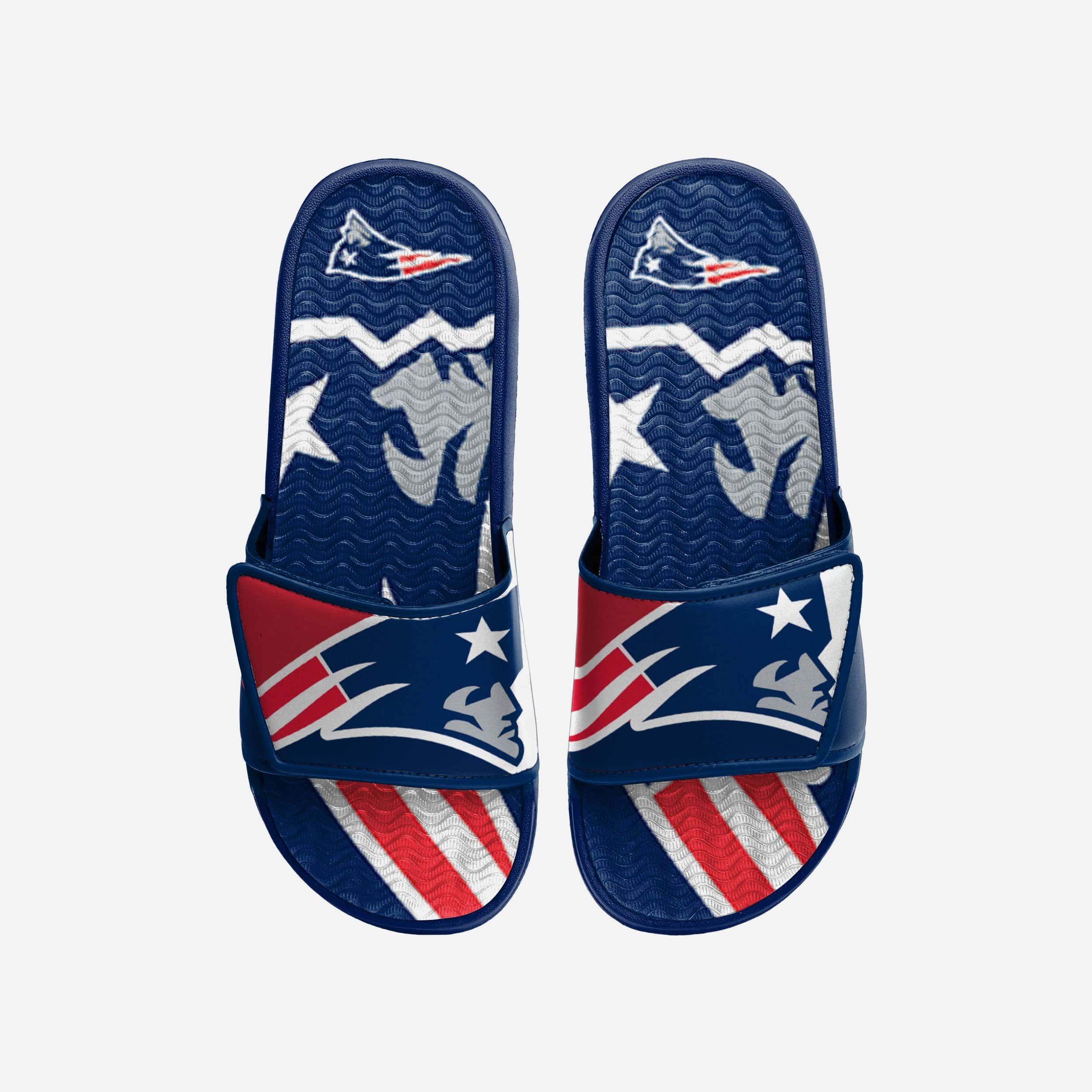 New England Patriots Colorblock Big Logo Gel Slide