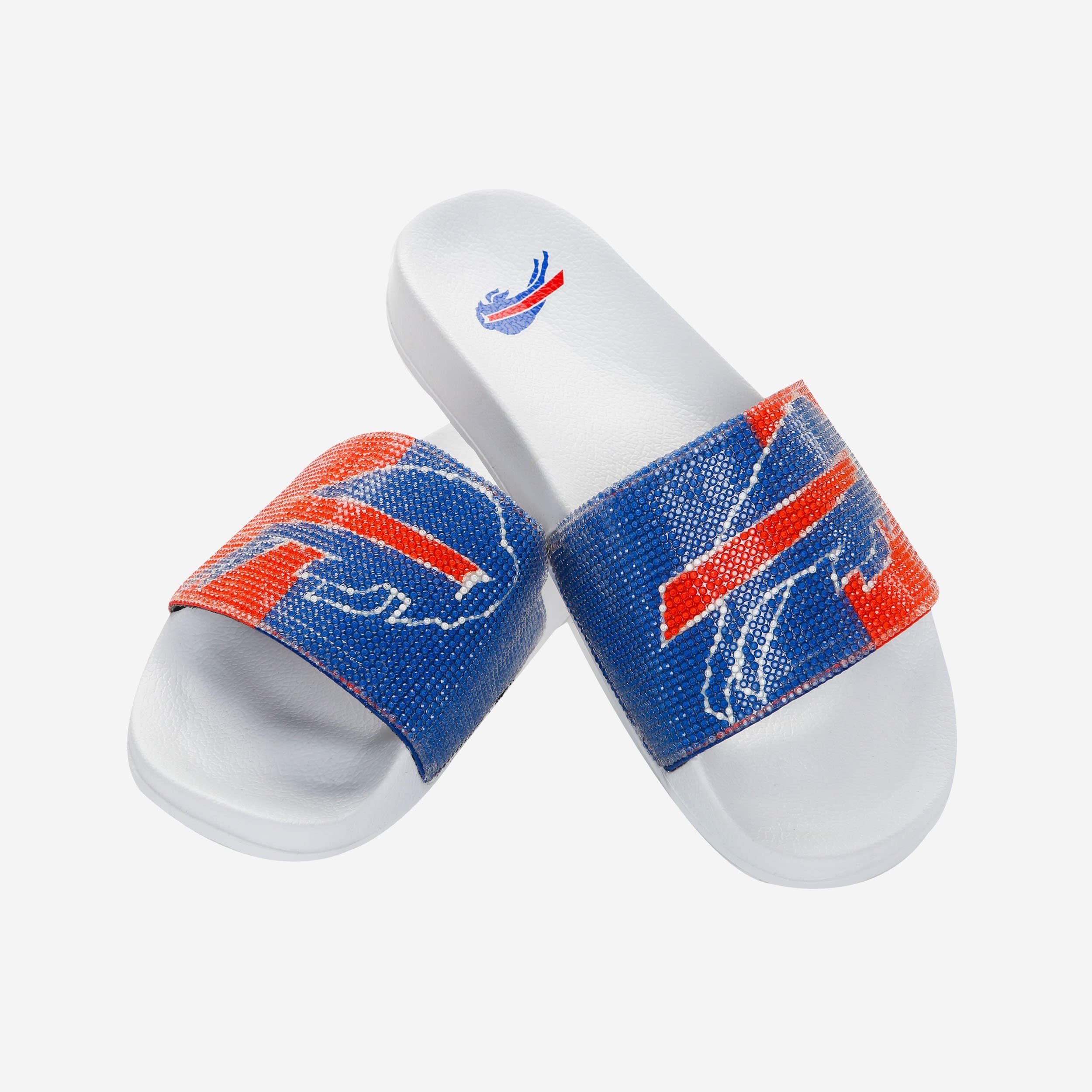 Buffalo Bills Womens Big Logo Shimmer Slide 3 Buffalo Bills Womens Big Logo Shimmer Slide