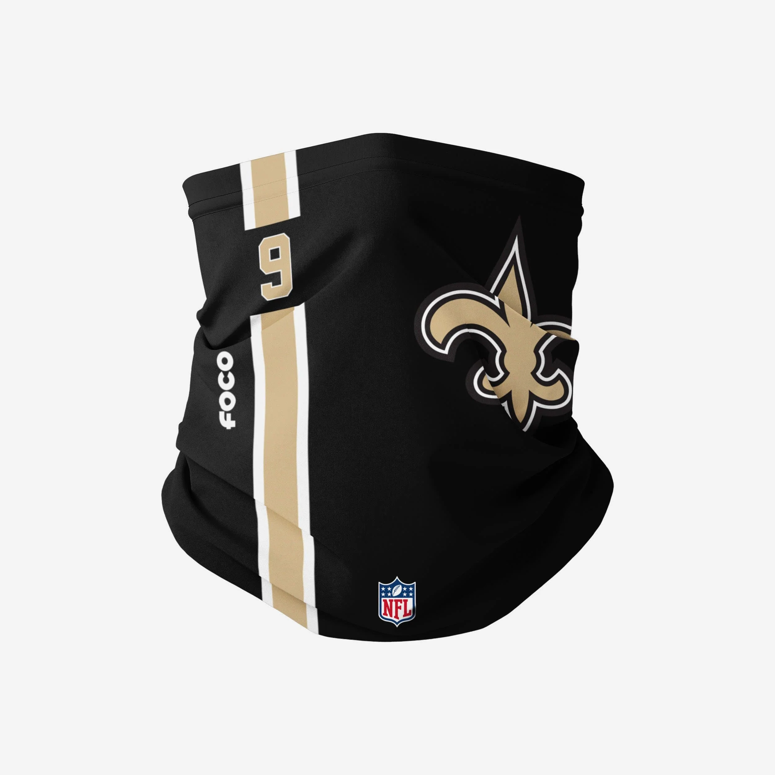Drew Brees New Orleans Saints On-Field Sideline Logo Gaiter Scarf
