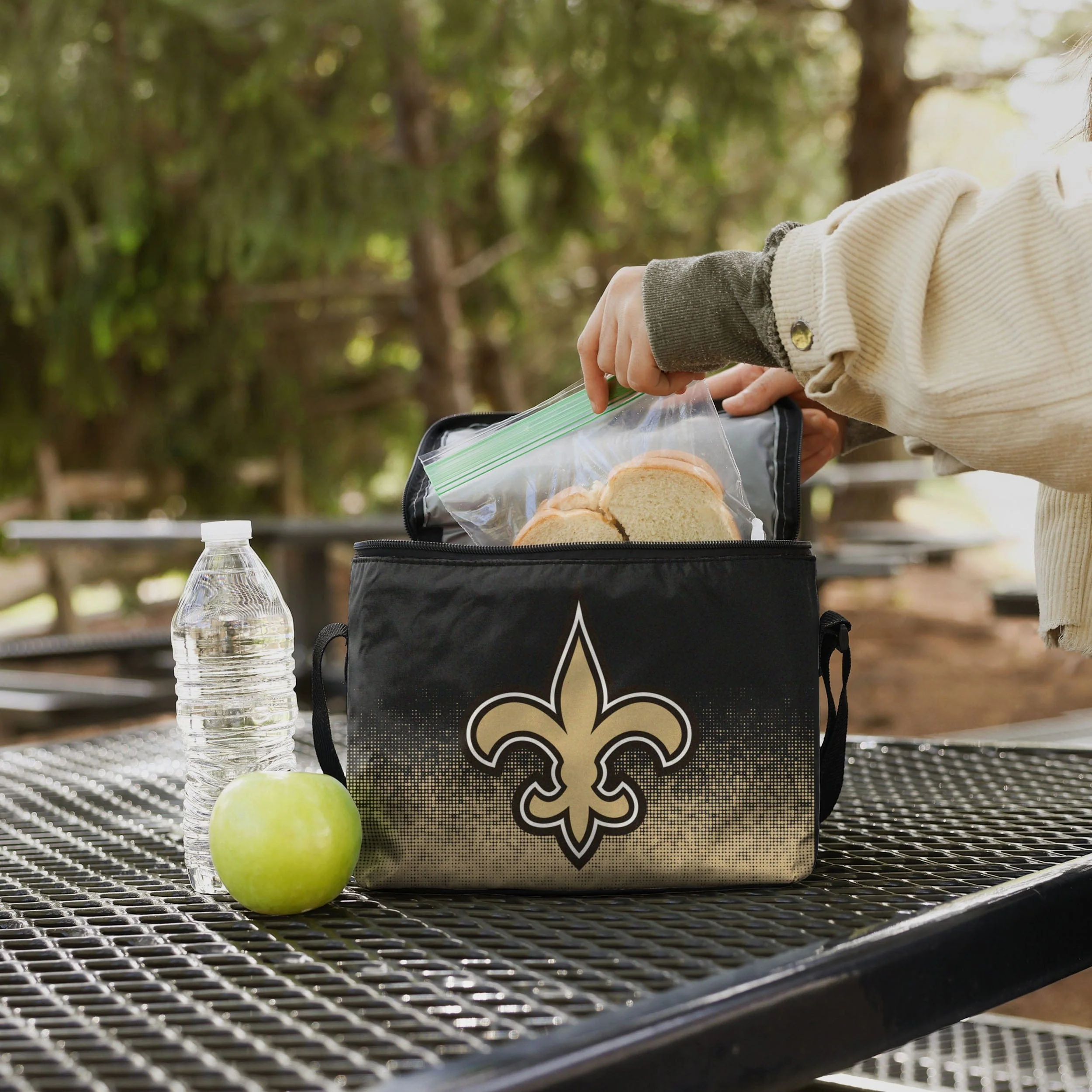 New Orleans Saints Big Logo Gradient 6 Pack Cooler 3 New Orleans Saints Big Logo Gradient 6 Pack Cooler
