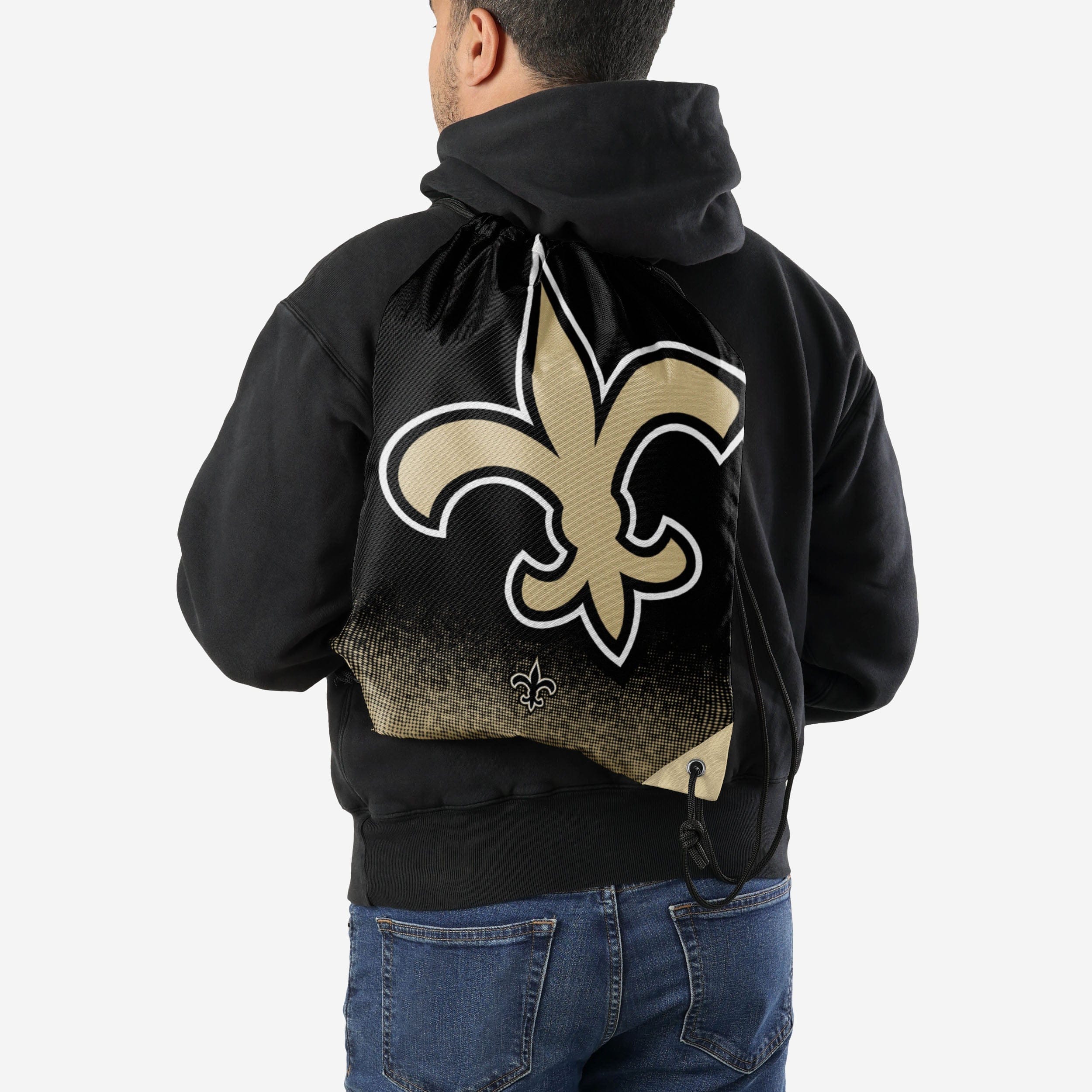 New Orleans Saints Gradient Drawstring Backpack 2 New Orleans Saints Gradient Drawstring Backpack