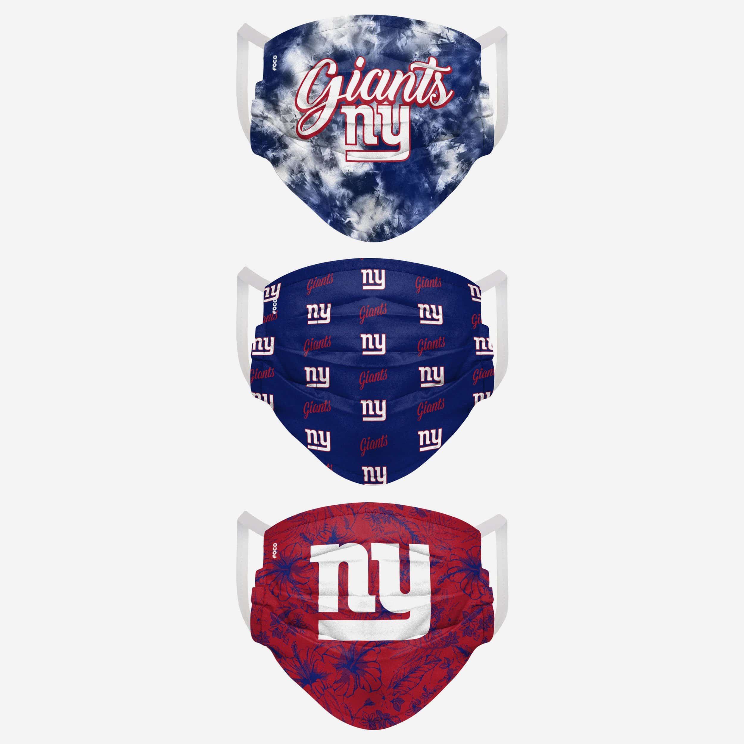 New York Giants Womens Matchday 3 Pack Face Cover 2 New York Giants Womens Matchday 3 Pack Face Cover