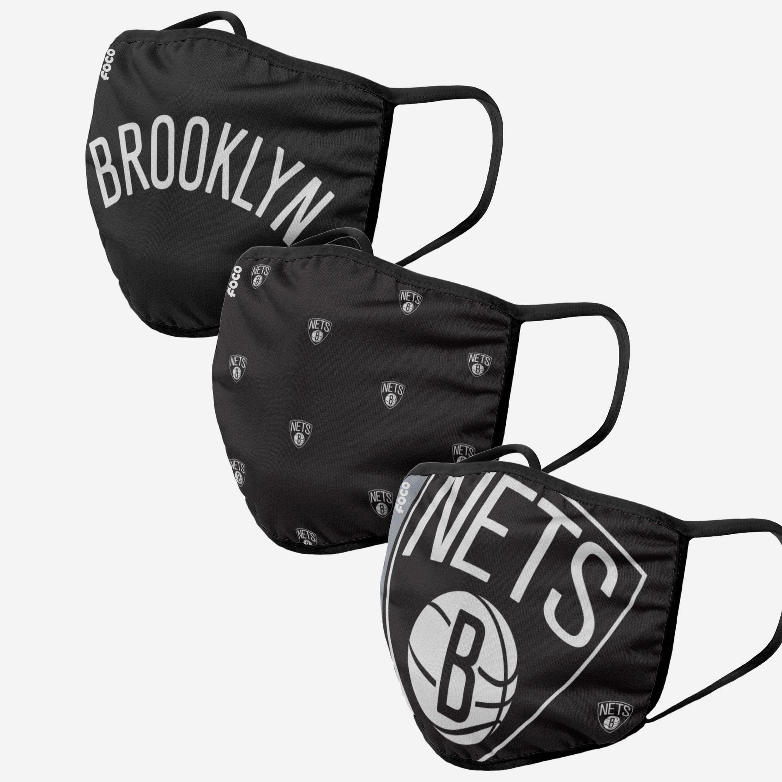 Brooklyn Nets 3 Pack Face Cover 1 Brooklyn Nets 3 Pack Face Cover