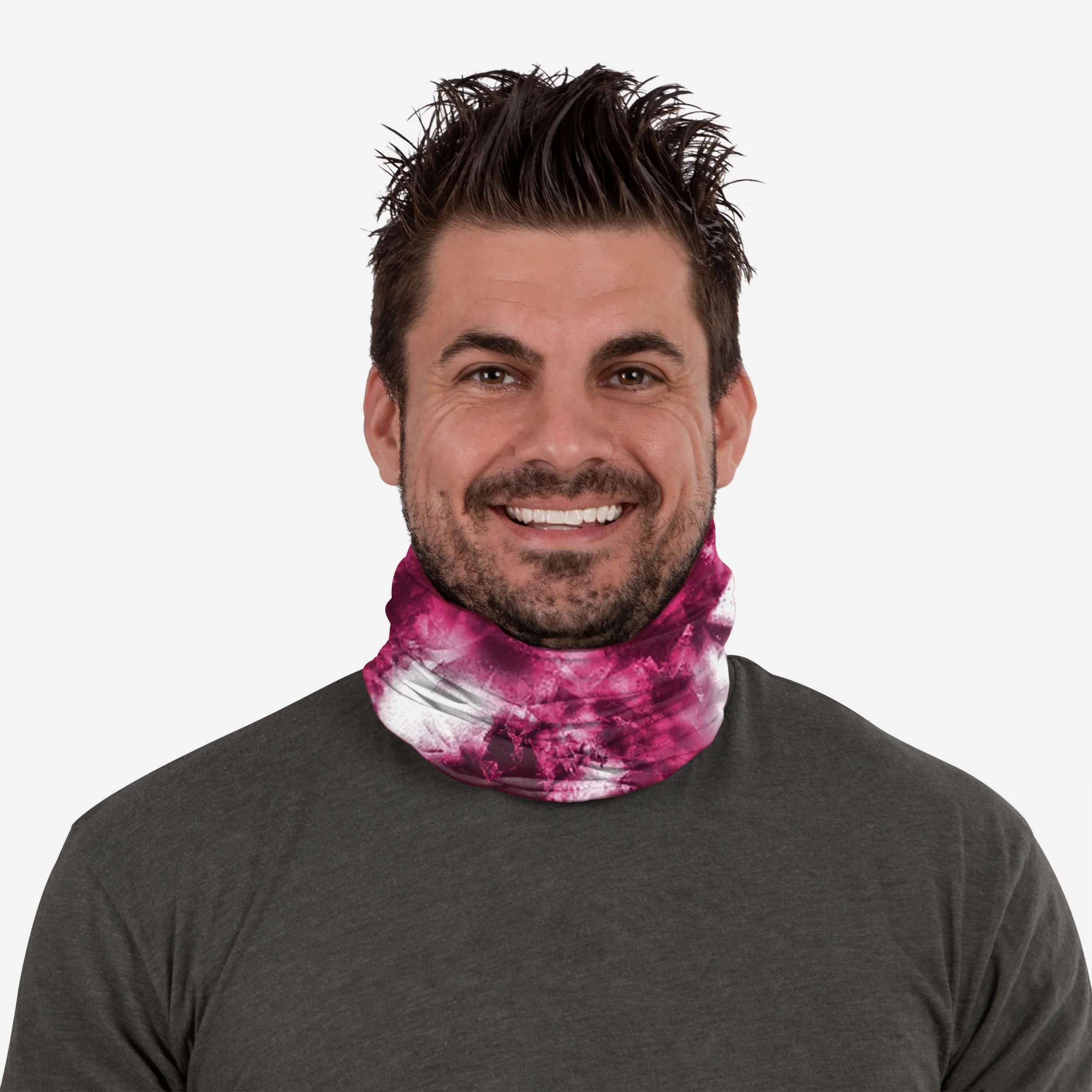 New York Yankees Pink Tie-Dye Gaiter Scarf 3 New York Yankees Pink Tie-Dye Gaiter Scarf