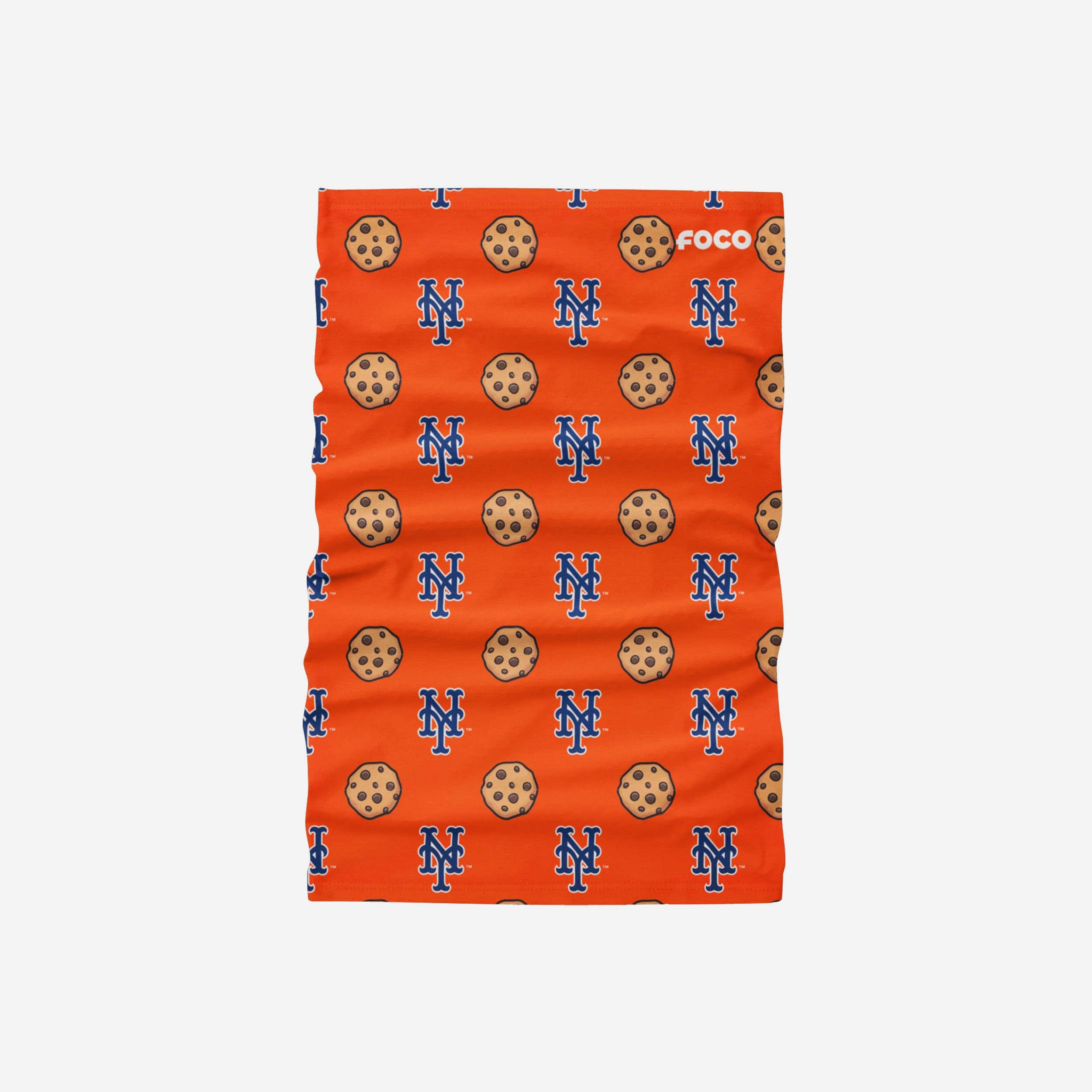 New York Mets Orange Repeat Cookie Stitched Gaiter Scarf 2 New York Mets Orange Repeat Cookie Stitched Gaiter Scarf