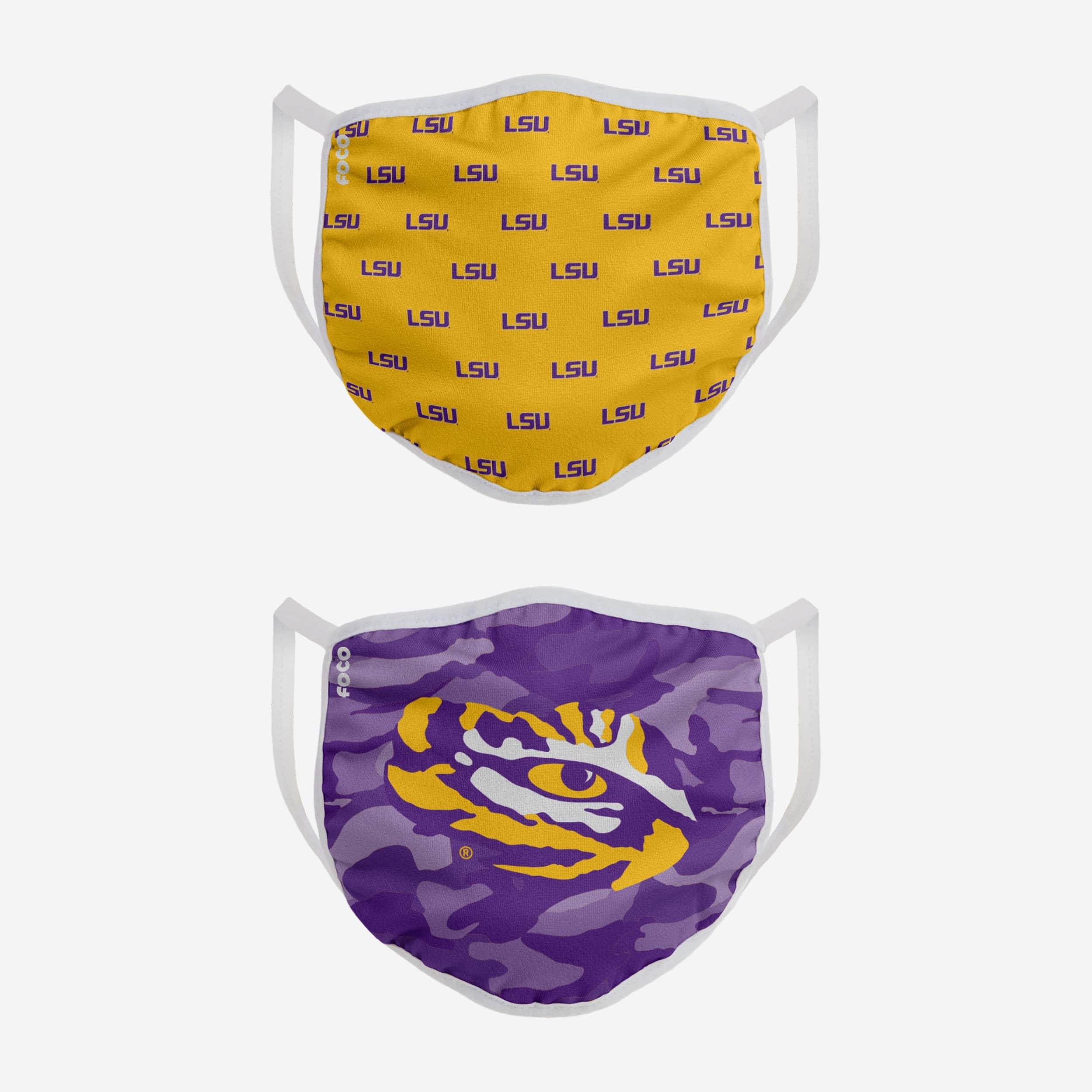 LSU Tigers Clutch 2 Pack Face Cover