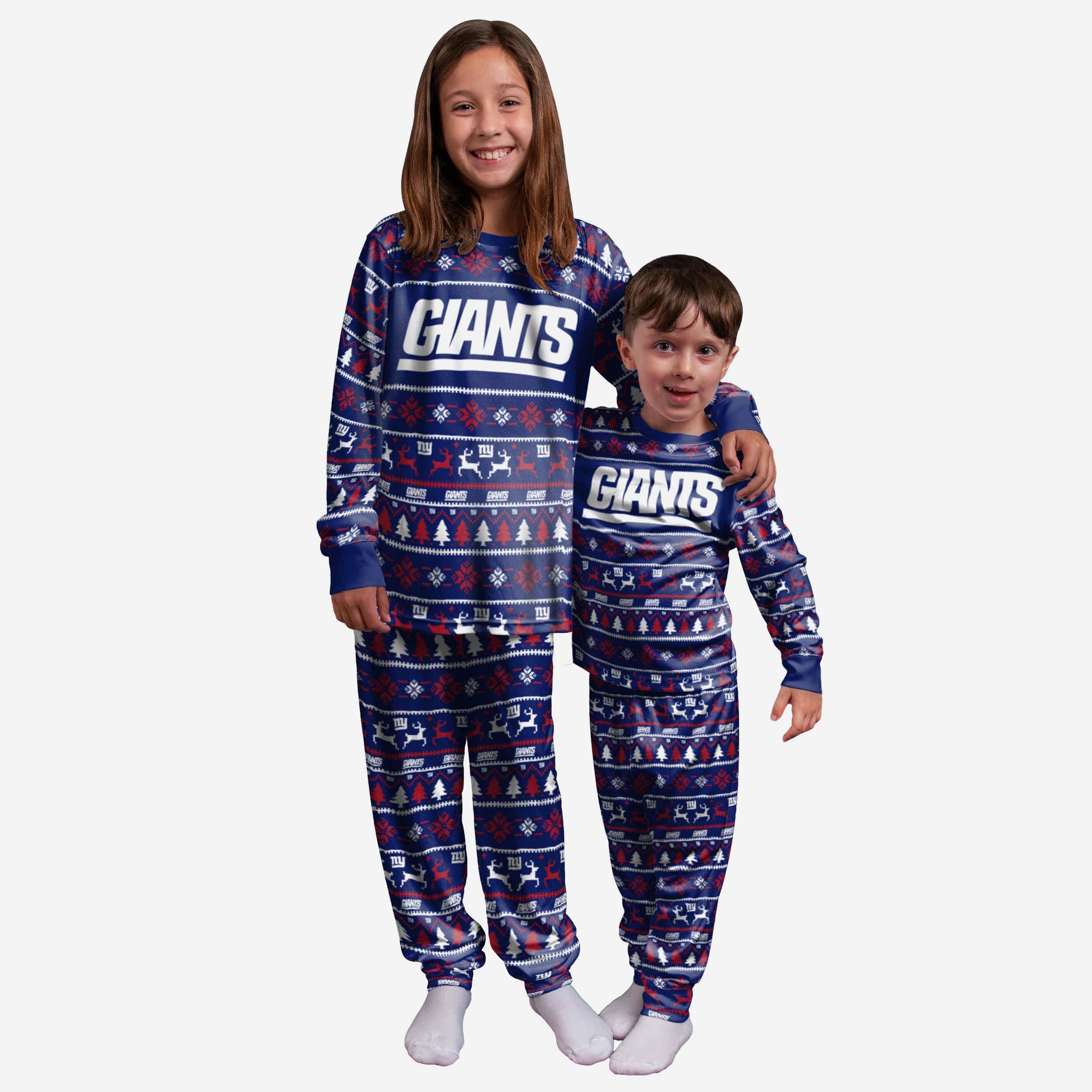 New York Giants Youth Family Holiday Pajamas 1 New York Giants Youth Family Holiday Pajamas
