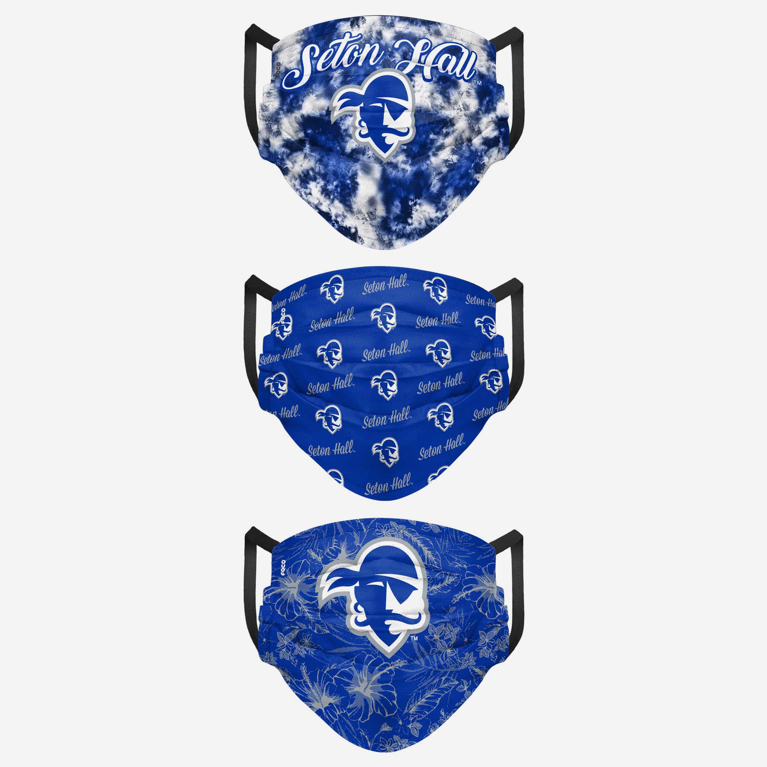 Seton Hall Pirates Womens Matchday 3 Pack Face Cover 2 Seton Hall Pirates Womens Matchday 3 Pack Face Cover