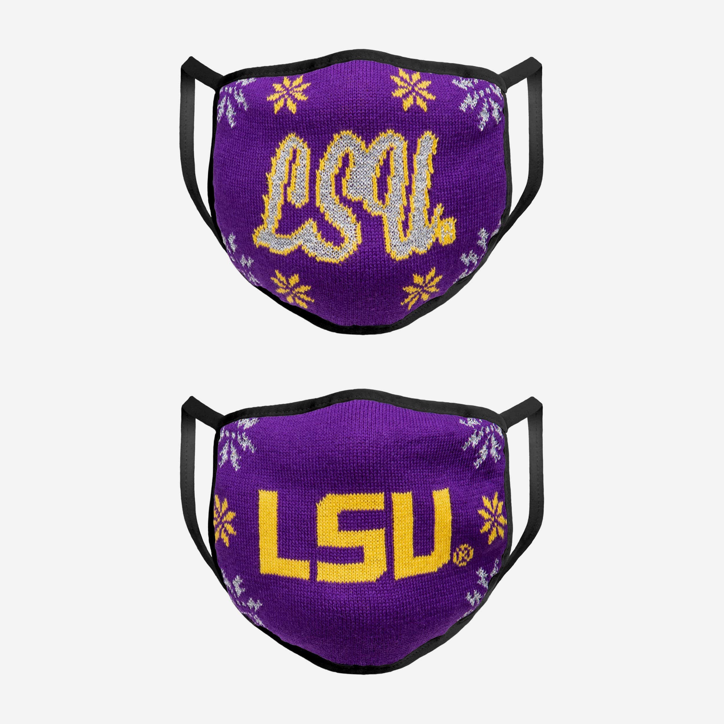 LSU Tigers Womens Knit 2 Pack Face Cover