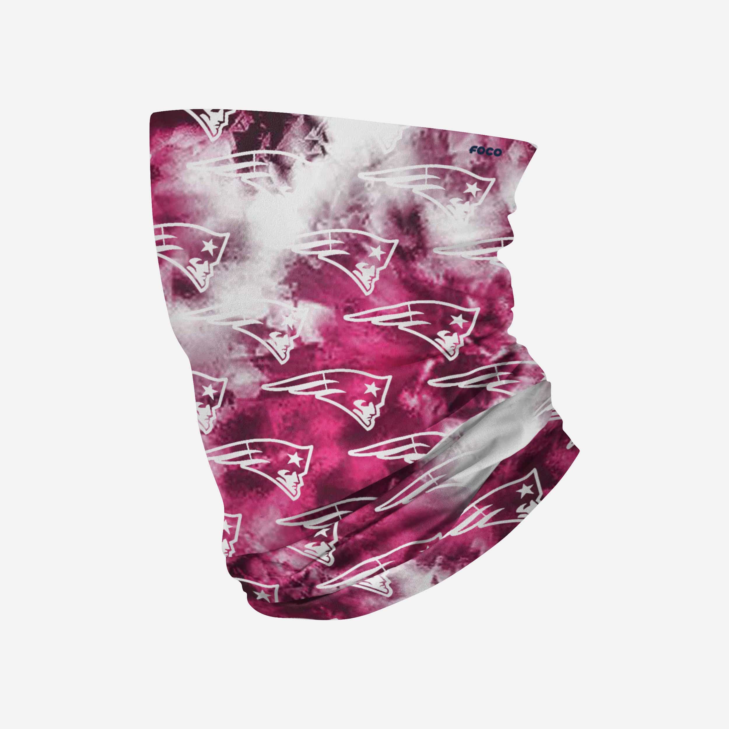 New England Patriots Pink Tie-Dye Gaiter Scarf